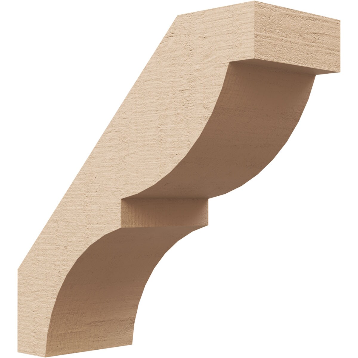 Ekena Millwork BRCUR03X08X08VALRCPR 3-in x 8-in x 8-in Primed Urethane Westlake Woodgrain TimberThane Knee Brace