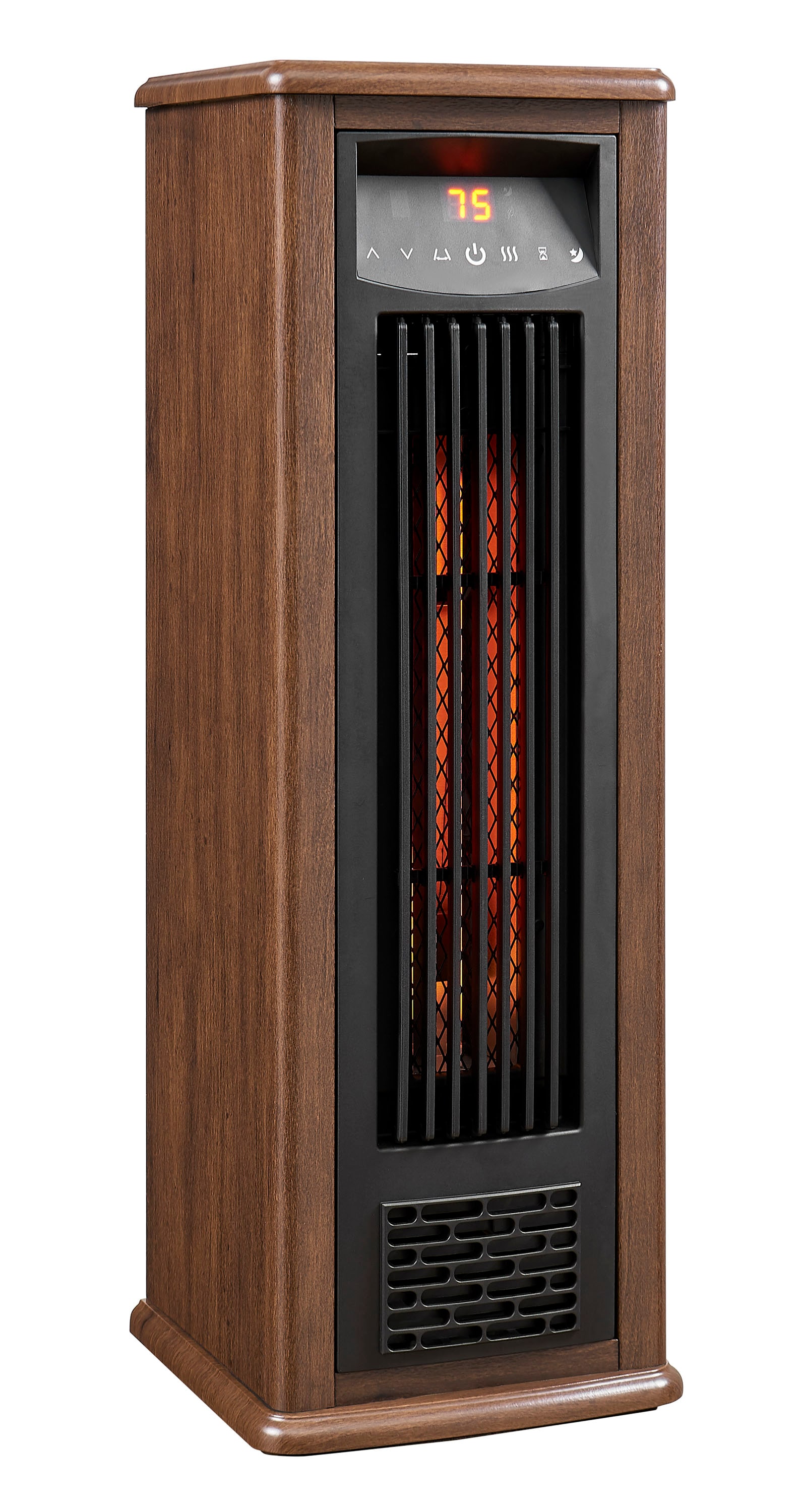 Greentouch Up to 1500-Watt Infrared Tower Indoor Electric Space Heater with  Thermostat and Remote Included in the Electric Space Heaters department at