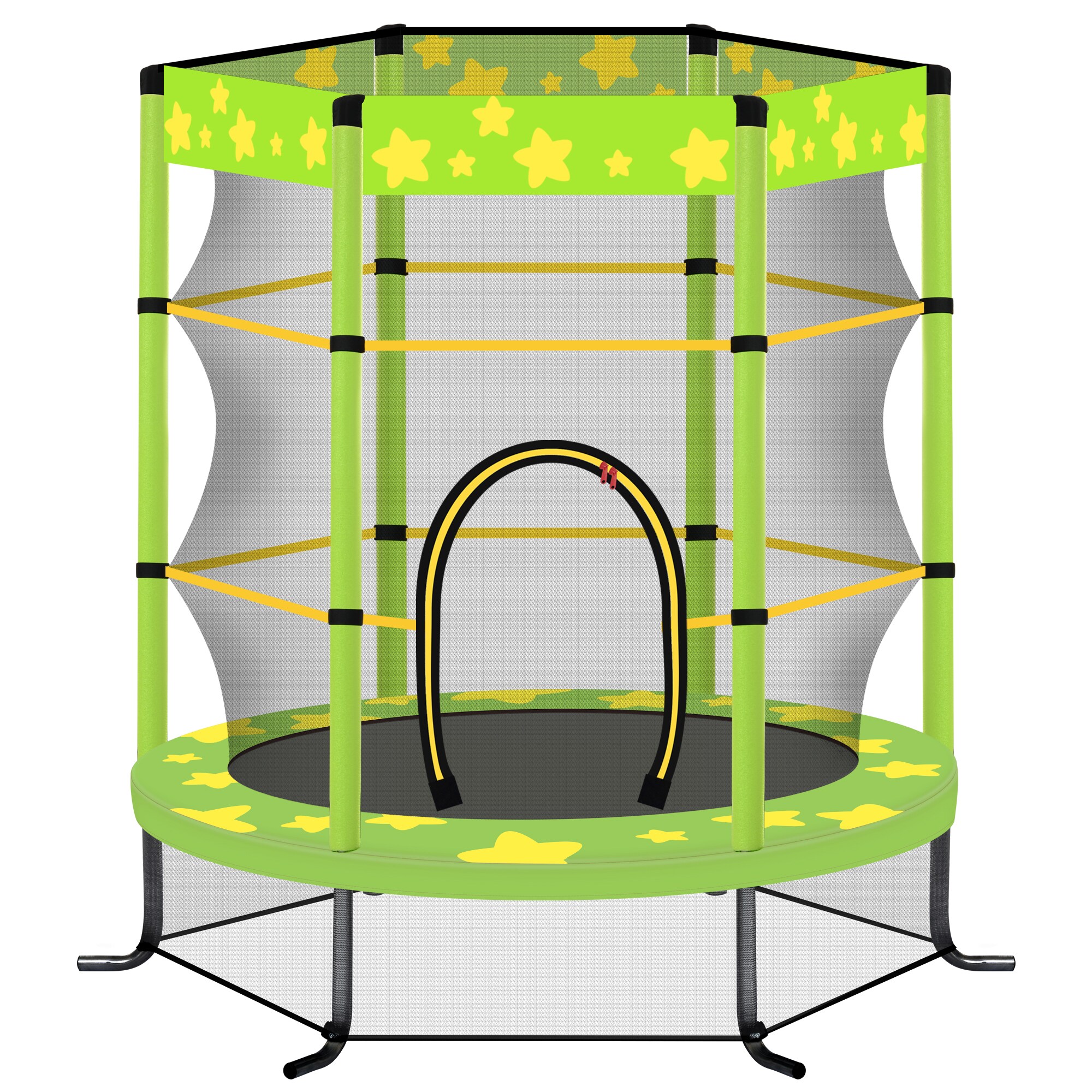 Siavonce XH54AAC Kids Trampoline 4.6-ft Round Kids in Green