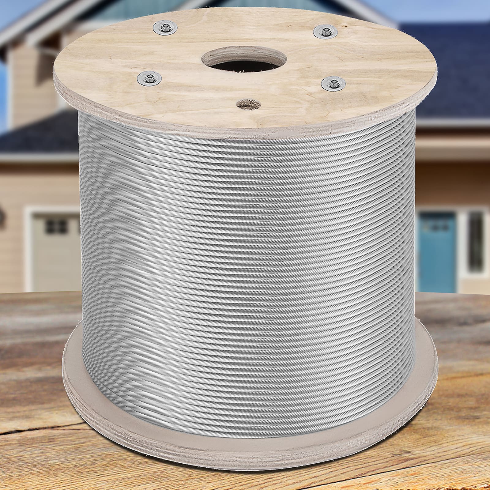 VEVOR 250-ft Silver Stainless Steel Cable