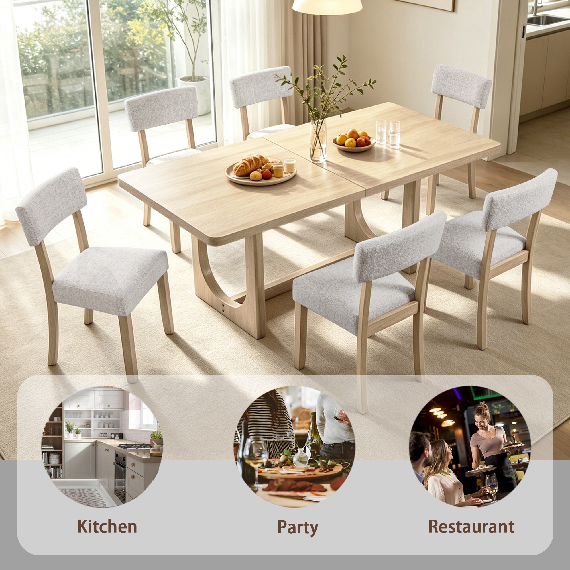 Clihome CL-ST1WH703CBN Dining-Sets - View #3