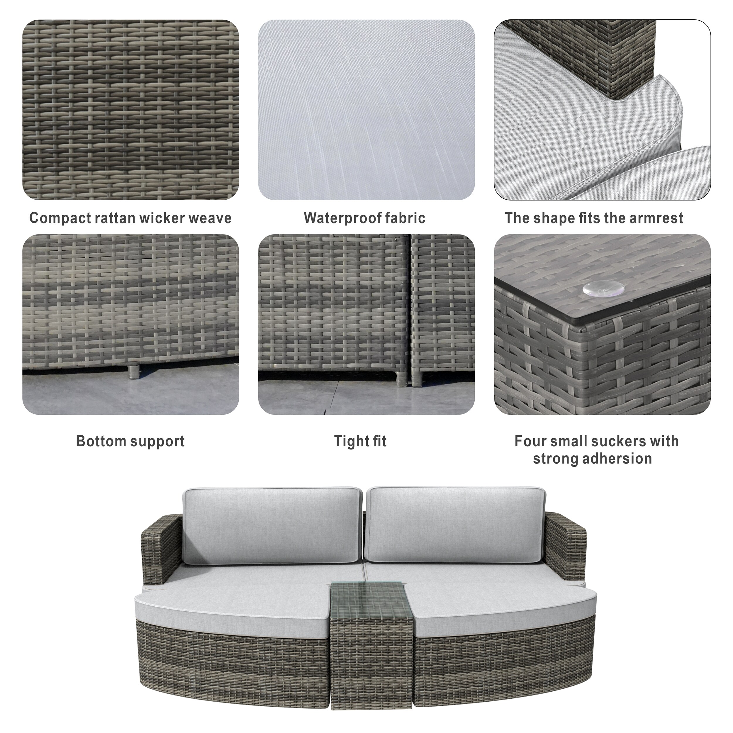 Moda Furnishings PAL-1202-GR Patio-Conversation-Sets - View #8