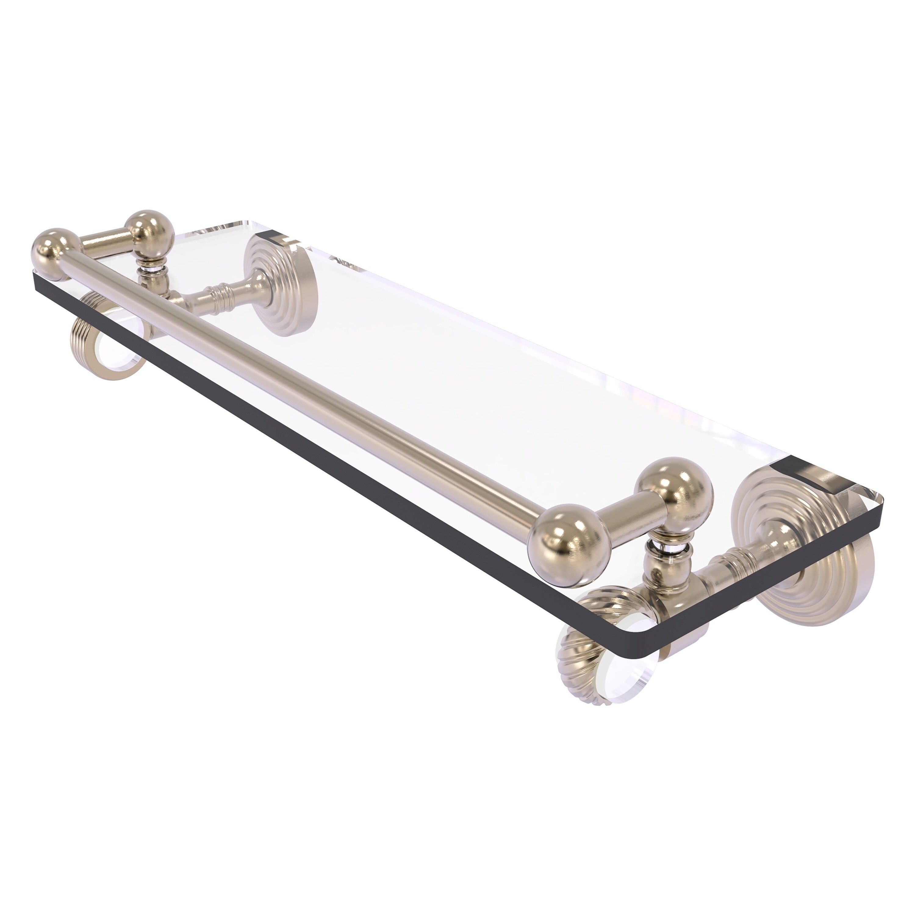Allied Brass PG-1T-16-GAL-PEW Pacific Grove Antique Pewter Wall mount Bathroom Shelf ( 16-in x 3.5-in x 5-in )