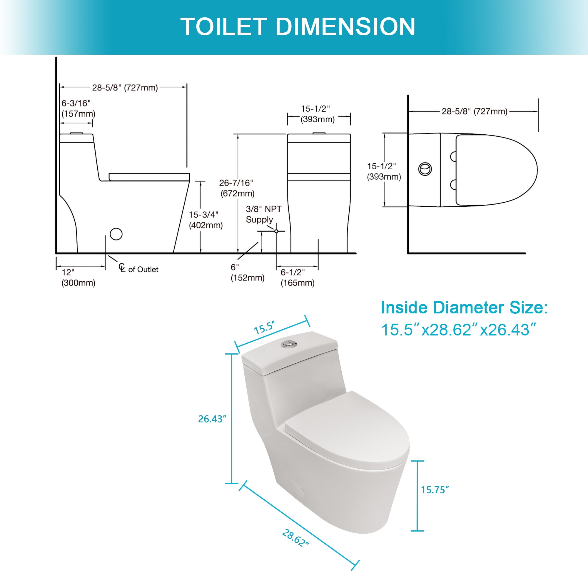 BEARSOLIM DJYC-W124377192 toilets - View #3