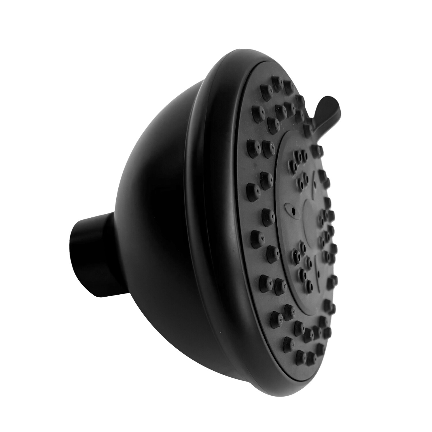 Clihome TWHSB015-5MB 3 -Spray Matte Black 3.94-in Round Fixed High Pressure Rain Shower Head 1.8 GPM