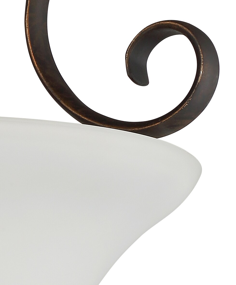 Craftmade Barrett Place 15-in Mocha Bronze Traditional Incandescent Semi-flush Mount Light