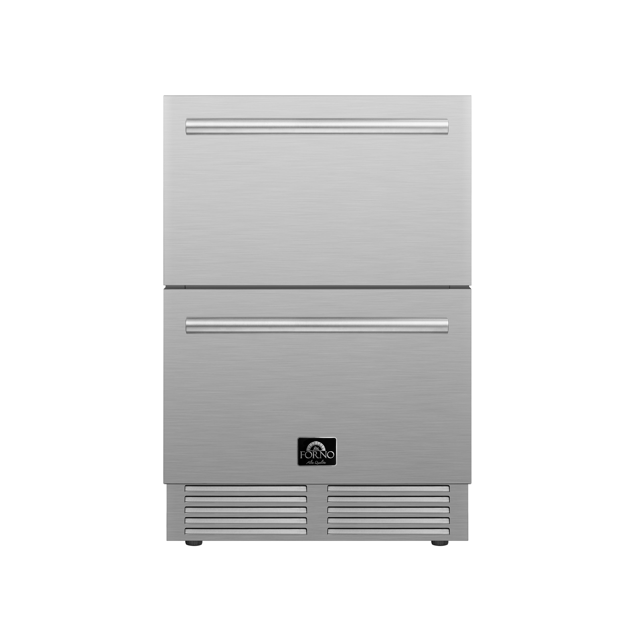 FORNO Como 24-in 2 -Drawer Built-in/Freestanding Drawer refrigerator ( Stainless steel ) #FDROD1611-24S