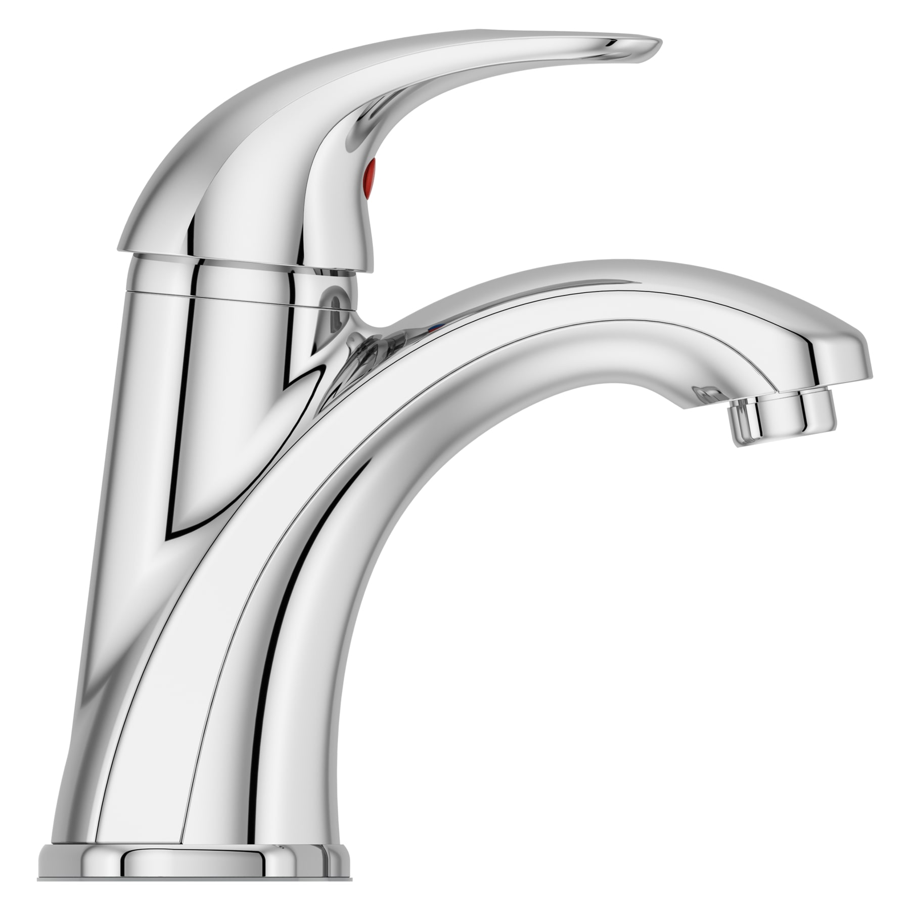 Polished Chrome High Arc Single Handle Bathroom Faucet