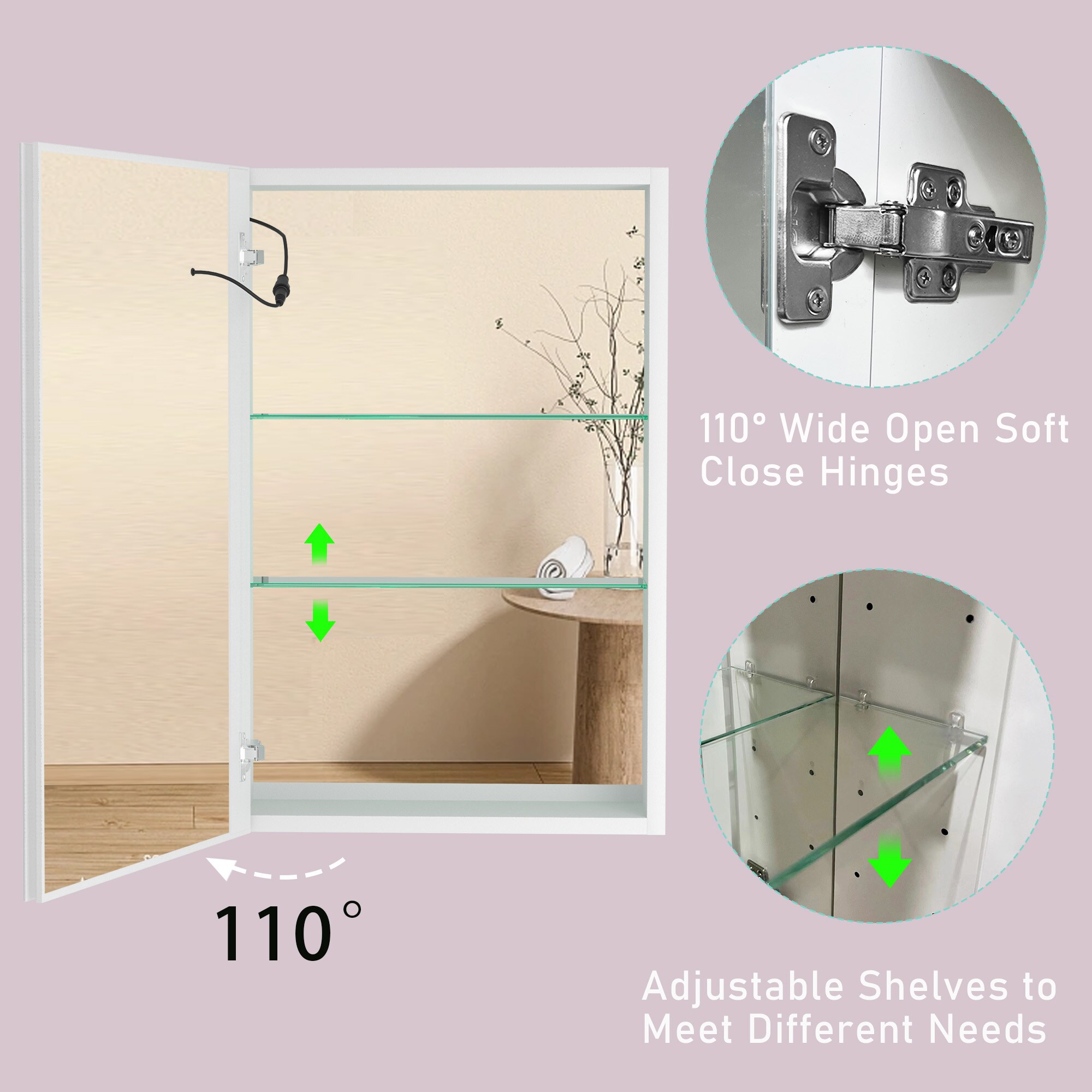 Forclover WBSGOYF21 Bathroom-Medicine-Cabinets - View #12