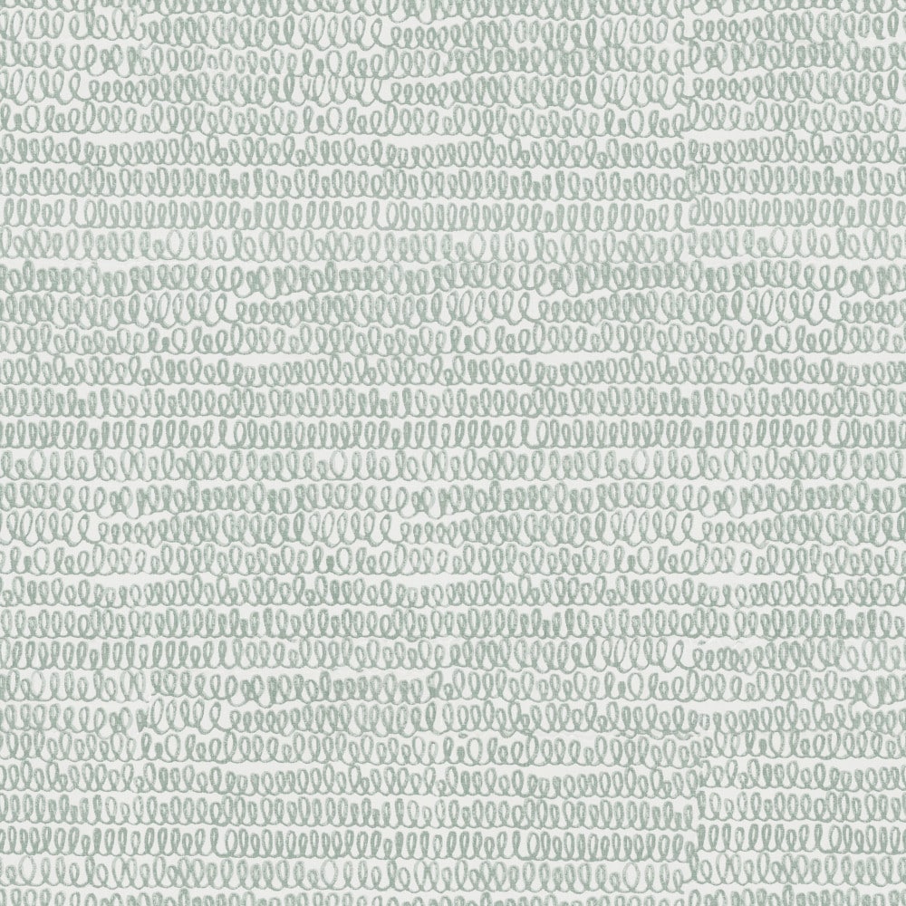 Bali 17B-1253 Cursive Wispy Sage Light filtering Cotton Roman shade swatch