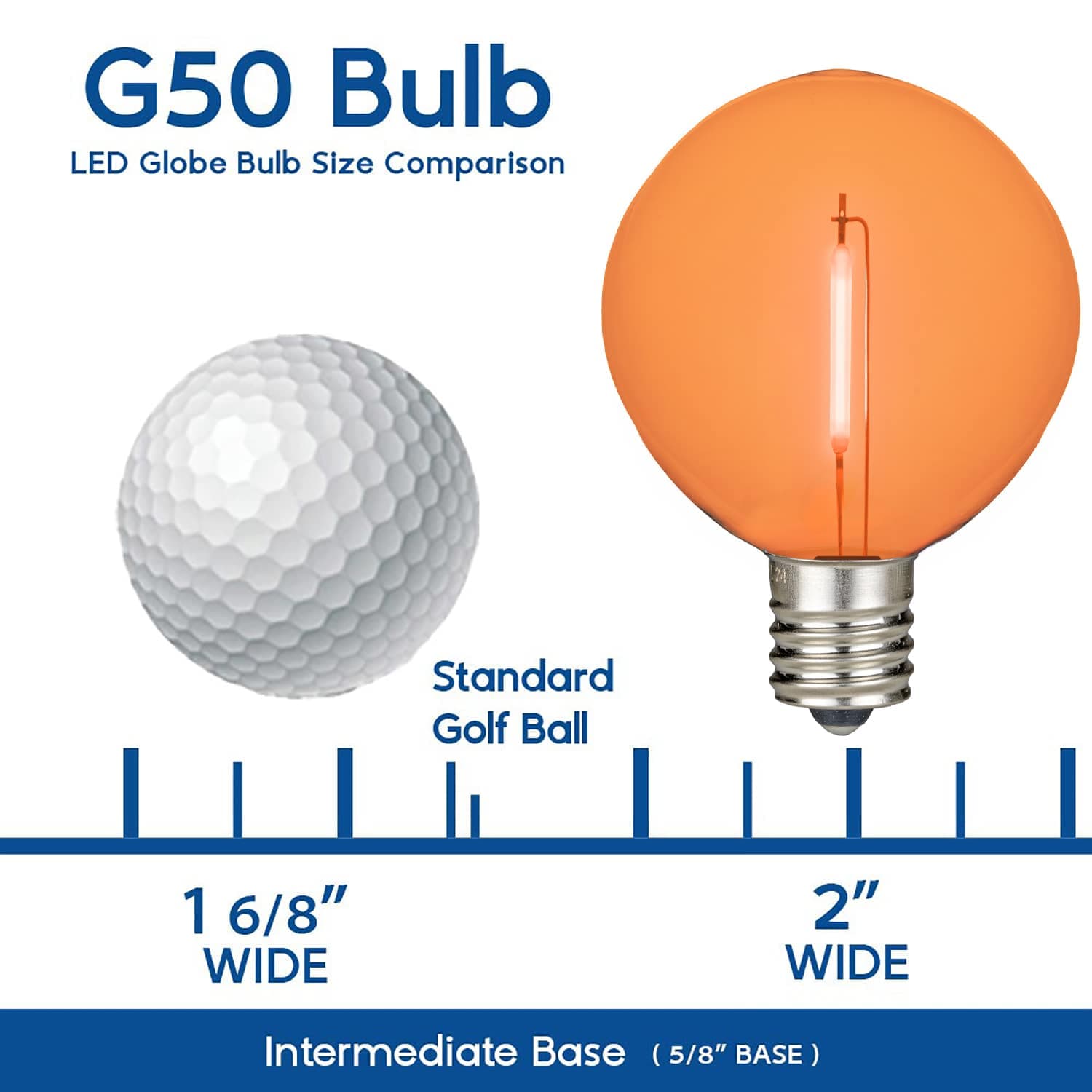 Novelty Lights LED-G50-FB-OR Patio-String-Lights - View #6