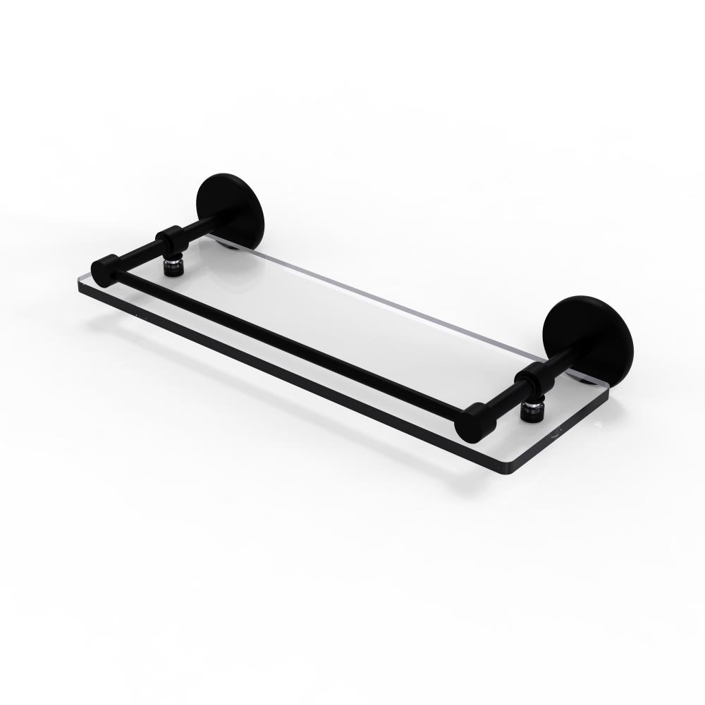 Allied Brass P1000-1/16-GAL-BKM Prestige Skyline Matte Black Wall mount Bathroom Shelf ( 16-in x 3-in x 5-in )