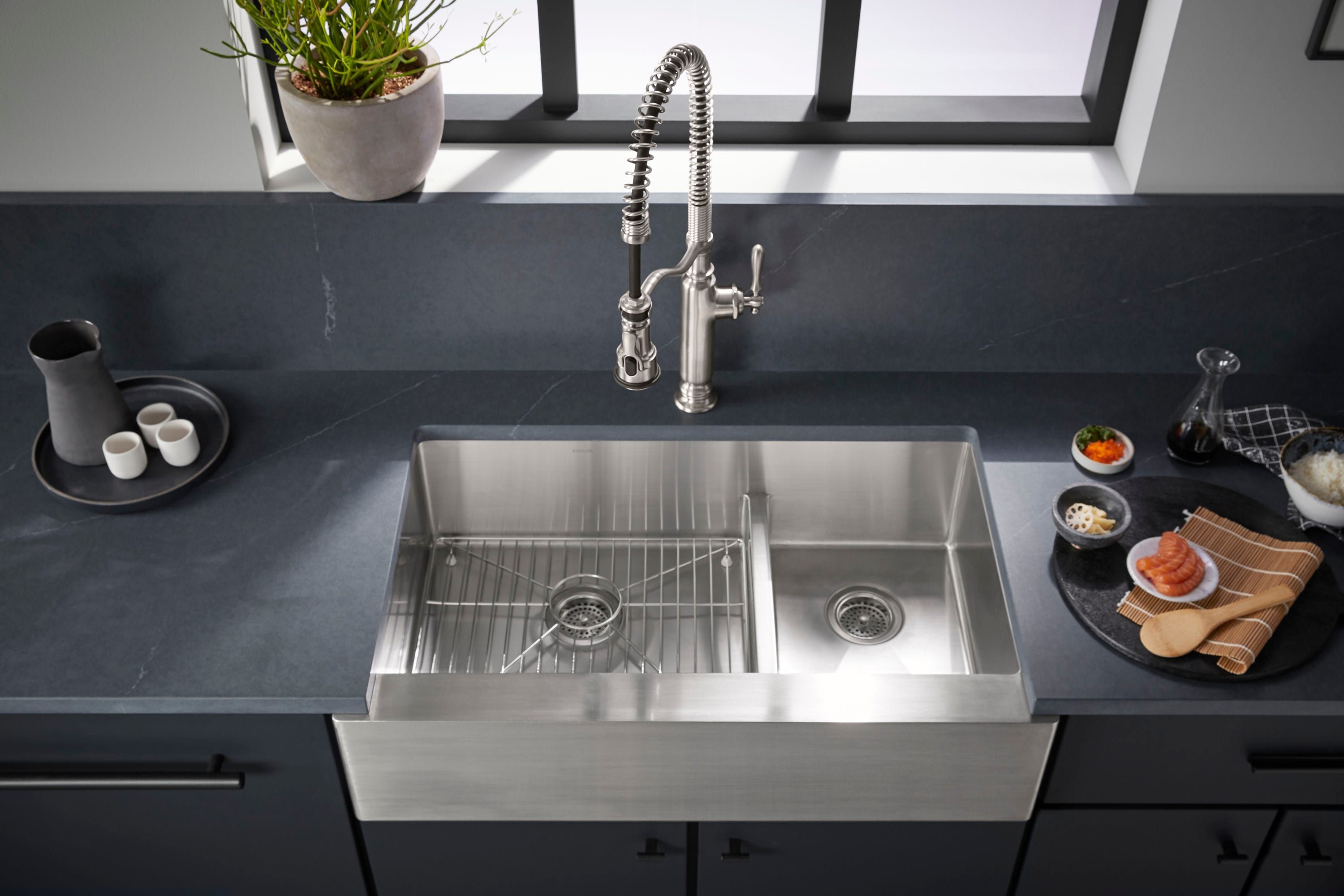 Kohler Chrome Kitchen Sink Utility Rack