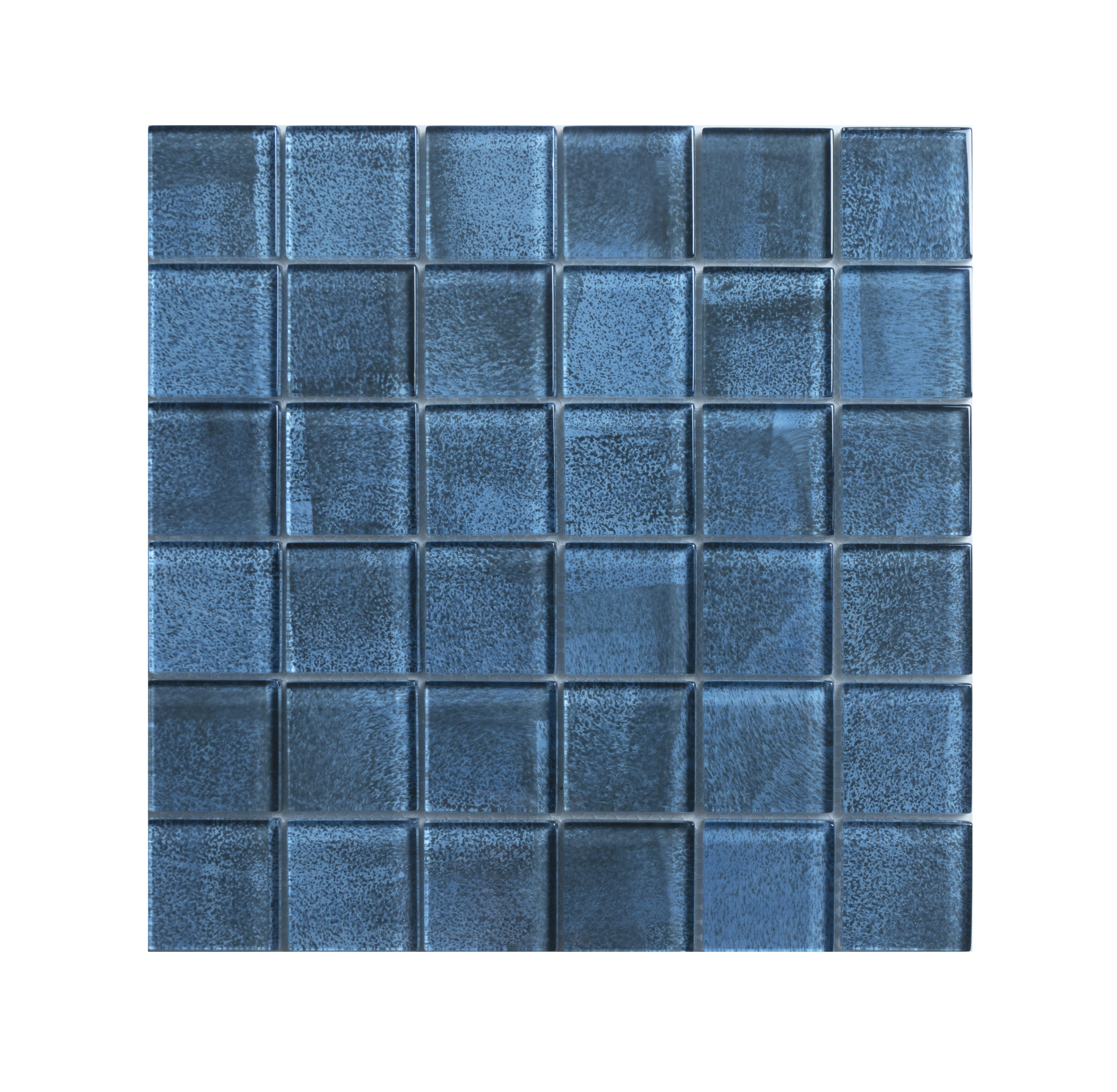 WS Tiles WST-X10 Swimming Pool Series Lake Shore Blue 12-in x 12-in Polished Glass Mosaic Wall Tile ( 5-sq ft Carton )