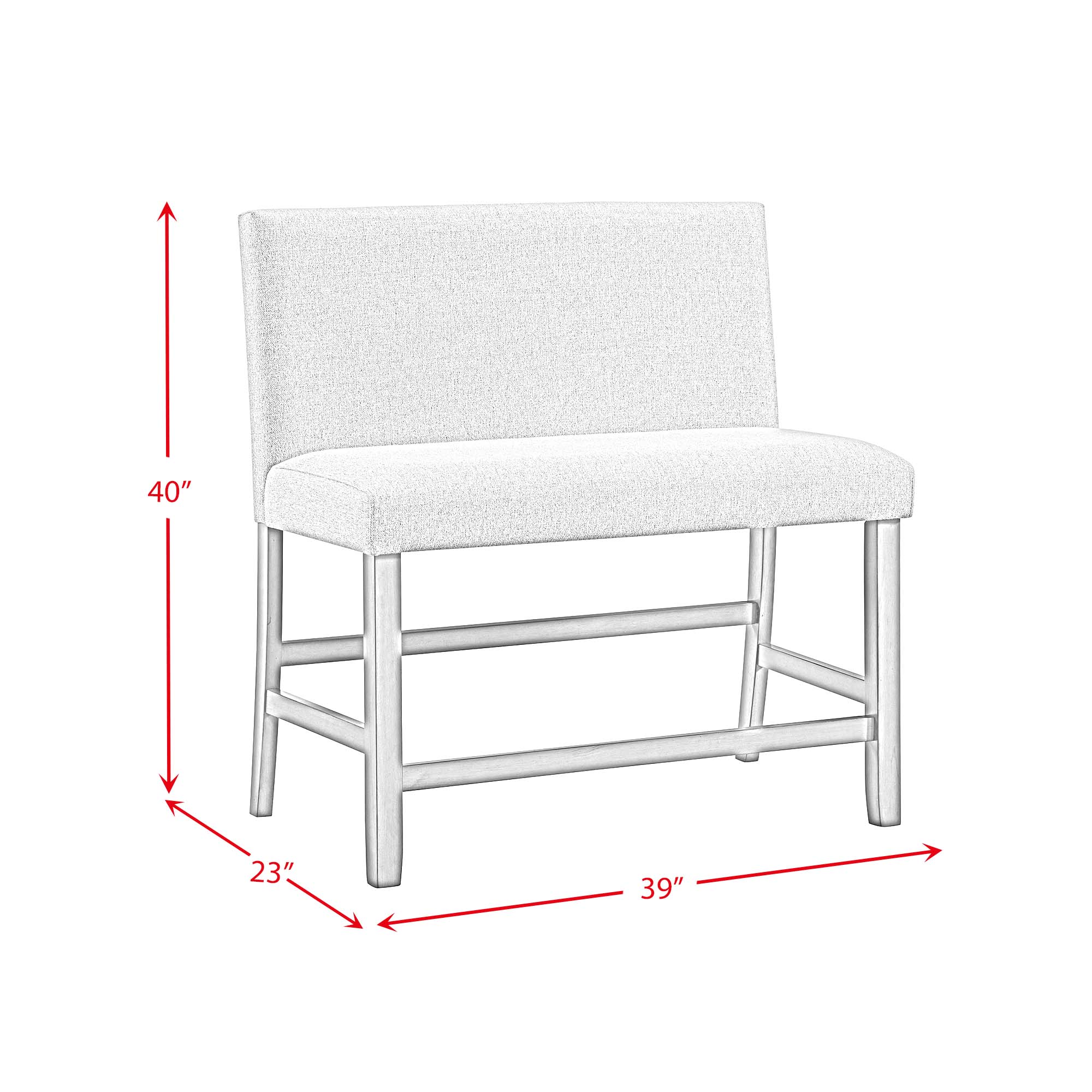Picket House Furnishings D-7670-5-CBN2 bench - View #3