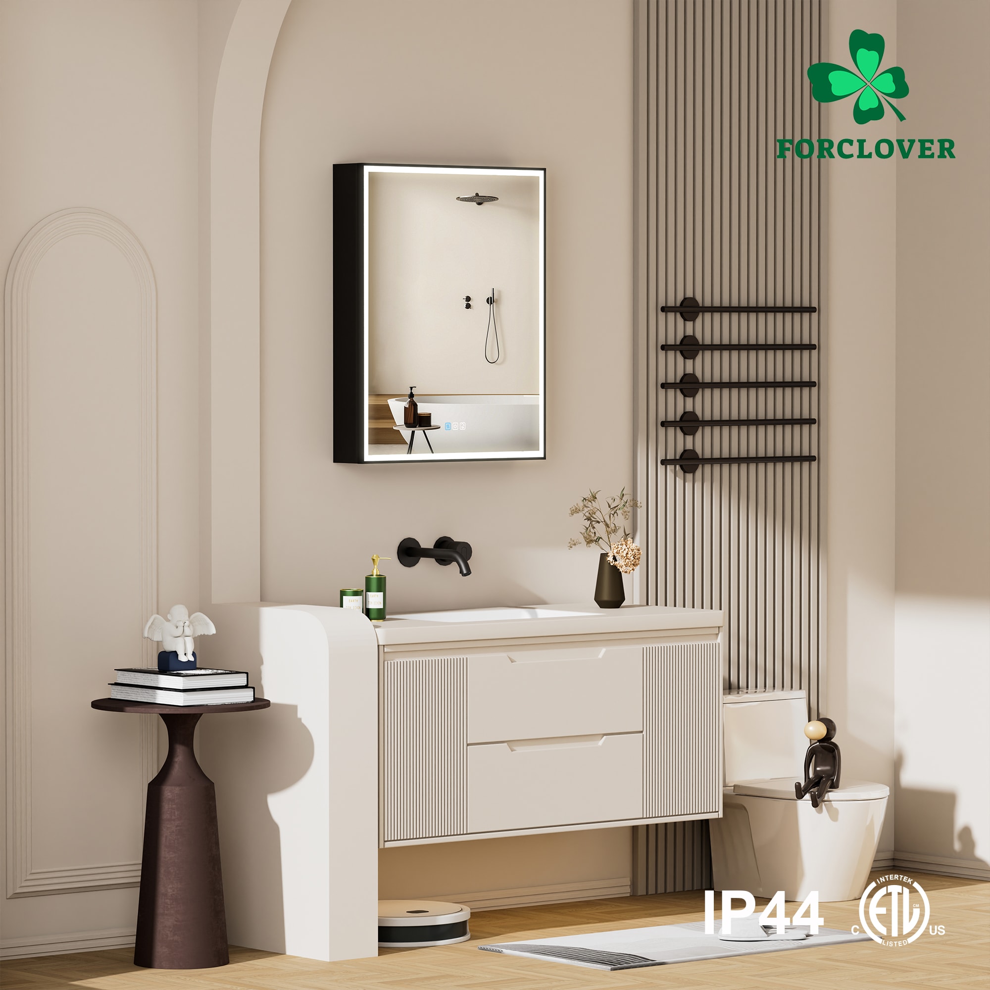 Forclover MF03ZC-BK2430L Bathroom-Medicine-Cabinets - View #11
