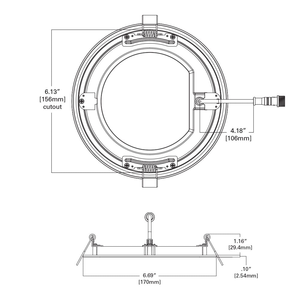 HALO HLBPH Series Matte White 6-in 900-Lumen Switchable Round Dimmable ...