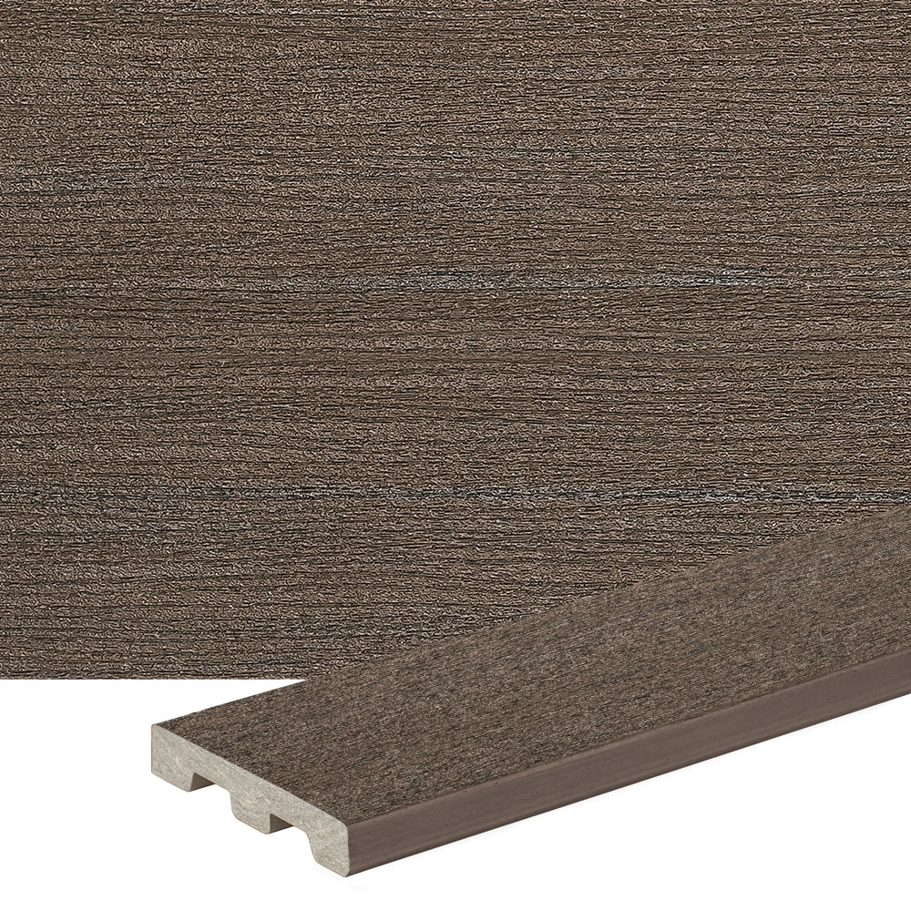 TimberTech PR5420DC Prime+ 1-in x 6-in x 20-ft Dark Cocoa Square Composite Deck board
