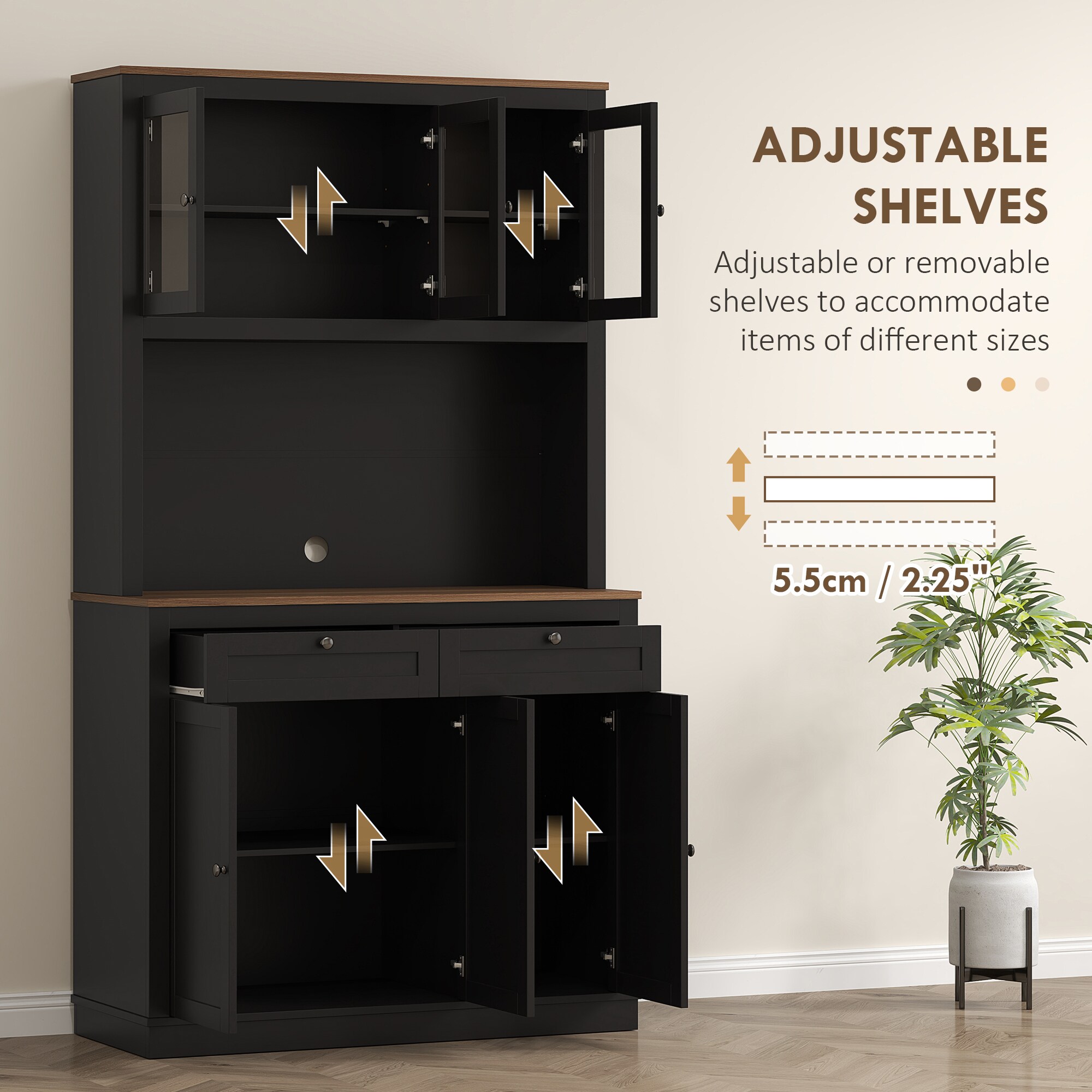 HomCom 83A-068V80BK Pull-Out-Cabinet-Baskets - View #5