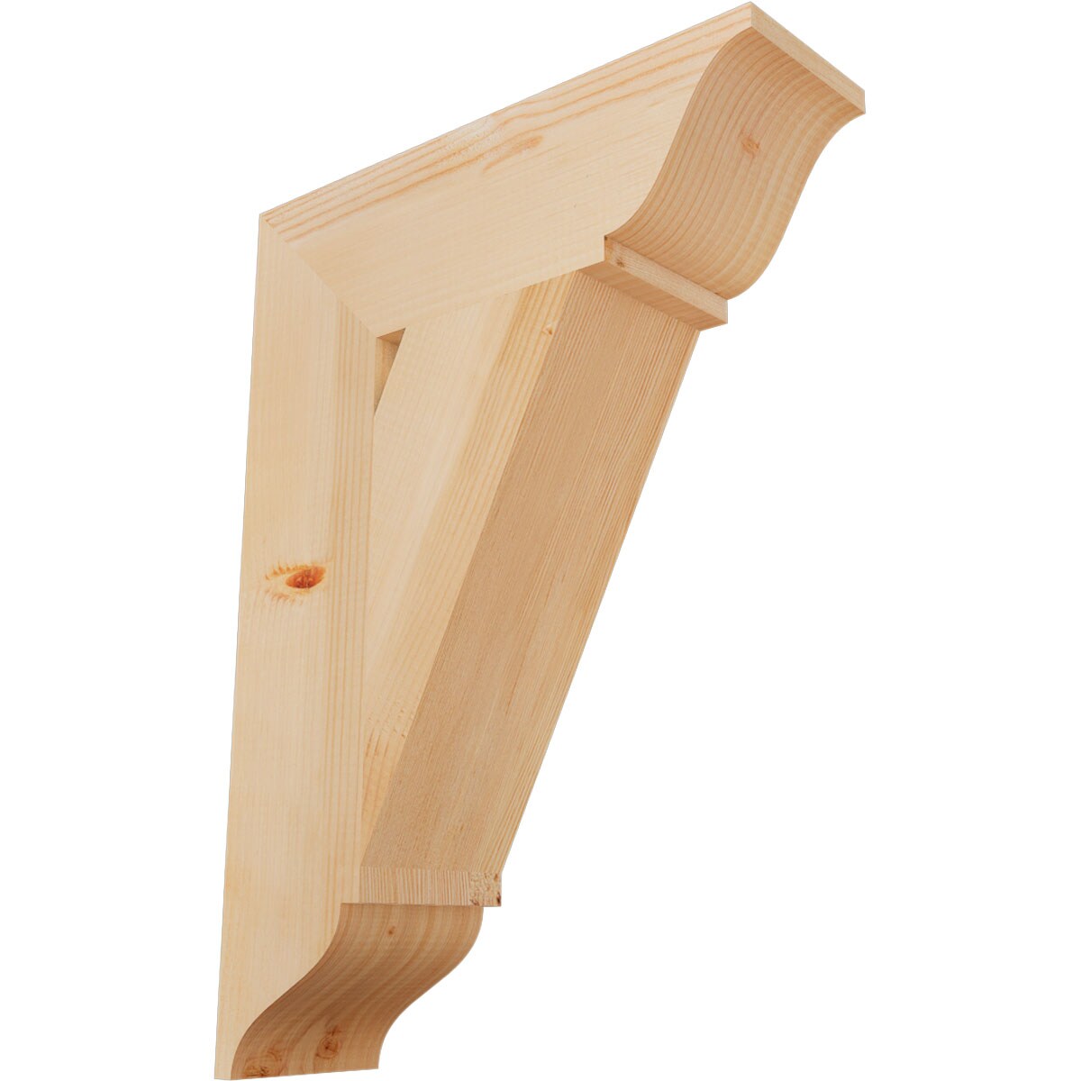 Ekena Millwork BKT06X20X28TRA01SDF Traditional traditional smooth 5-1/2-in x 20-in x 28-in Douglas fir Brown Wood Standard bracket