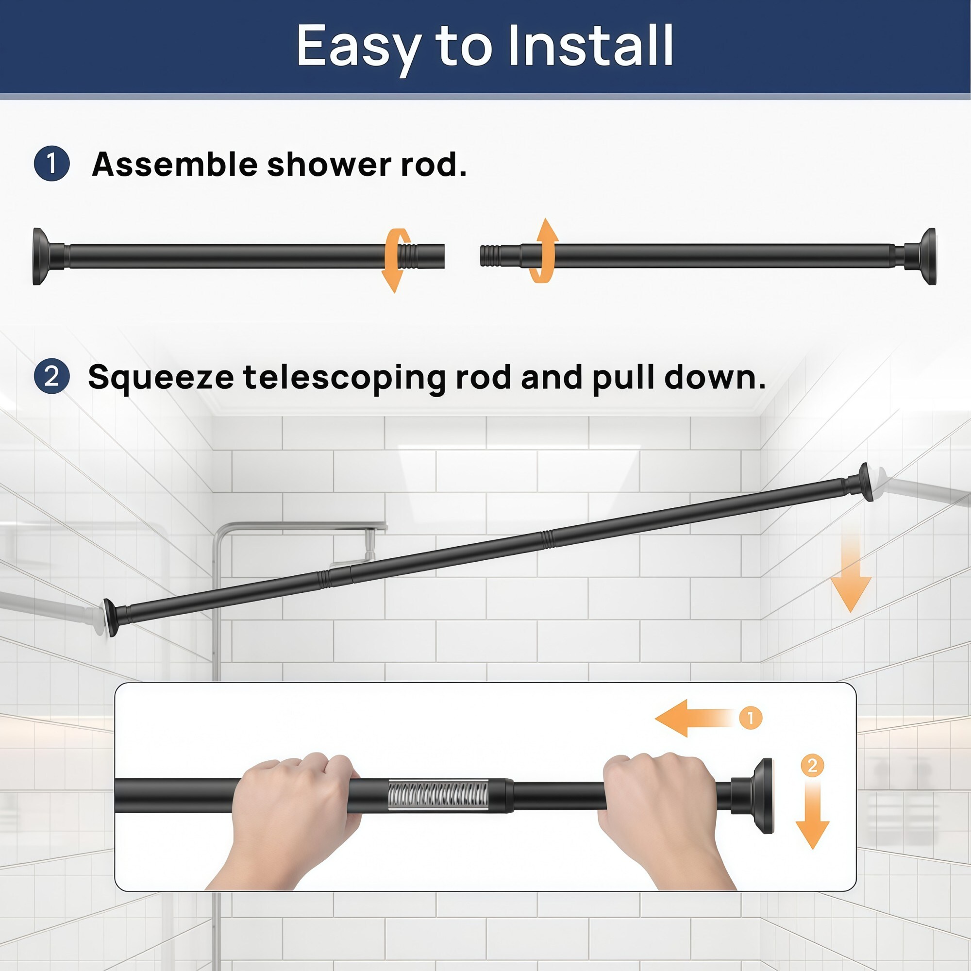 Numhew NHWILL8772 Shower-Rods - View #7