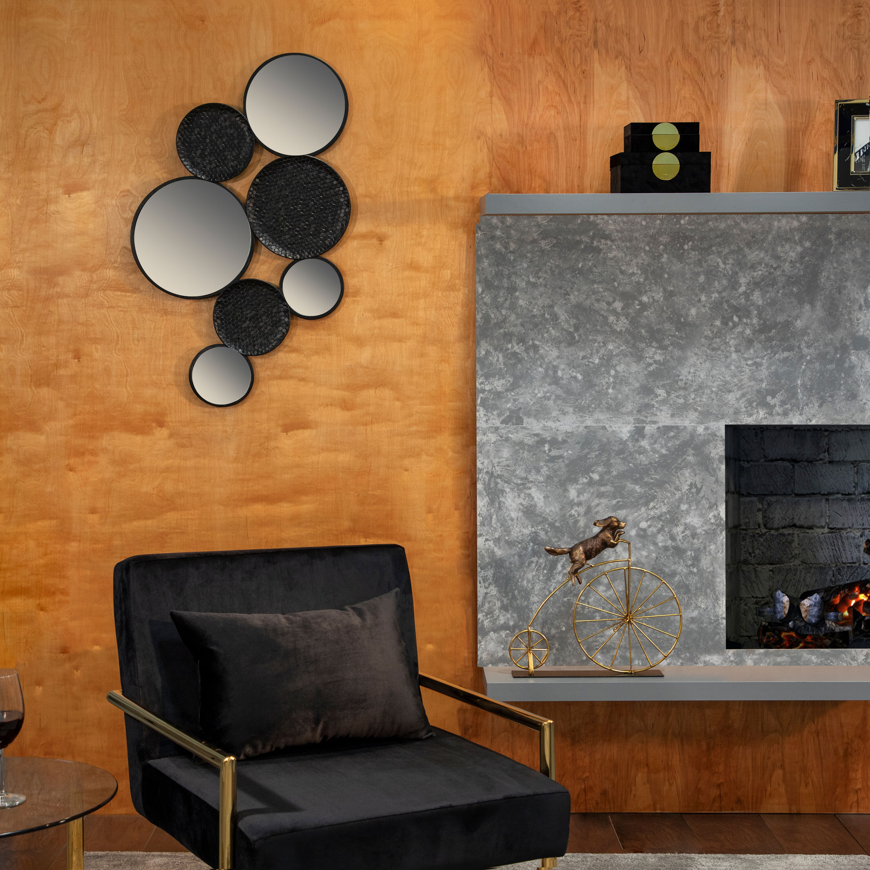 Sagebrook Home 15361-02 Gold Polyresin Modern Sculpture