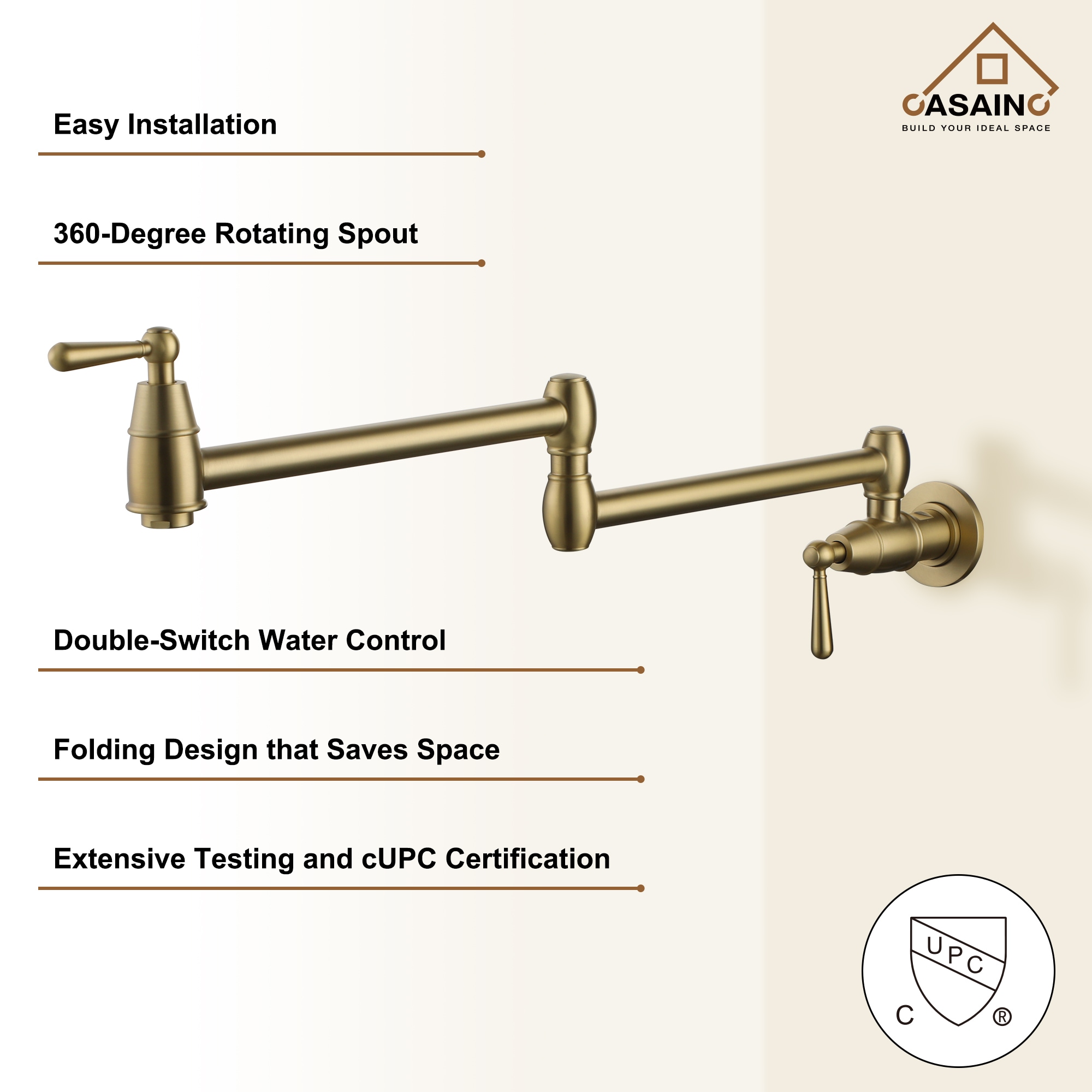 CASAINC MS-ID-D0674-MB Kitchen-Faucets - View #5