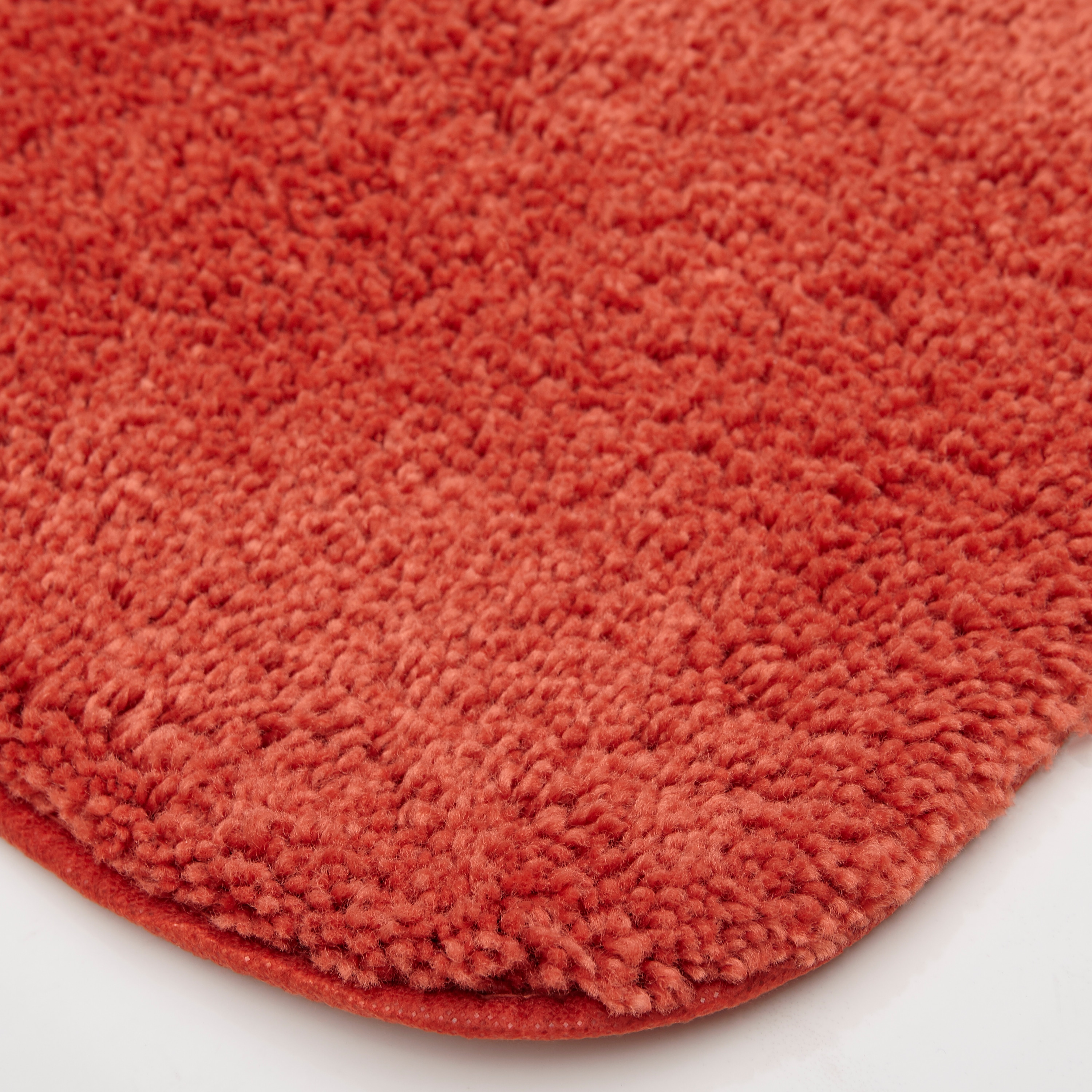 1pc Cobblestone Embossed Red Bath Rug, Minimalist Polyester Non