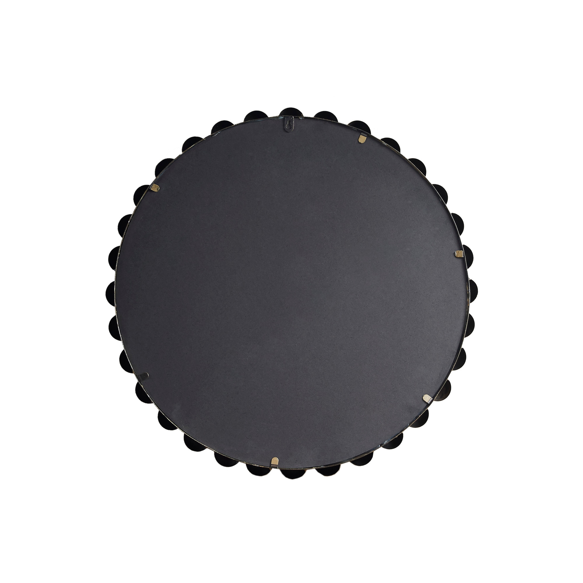 Elegant Marlowe Antique Gold Foil Round Wall Mirror - 27"