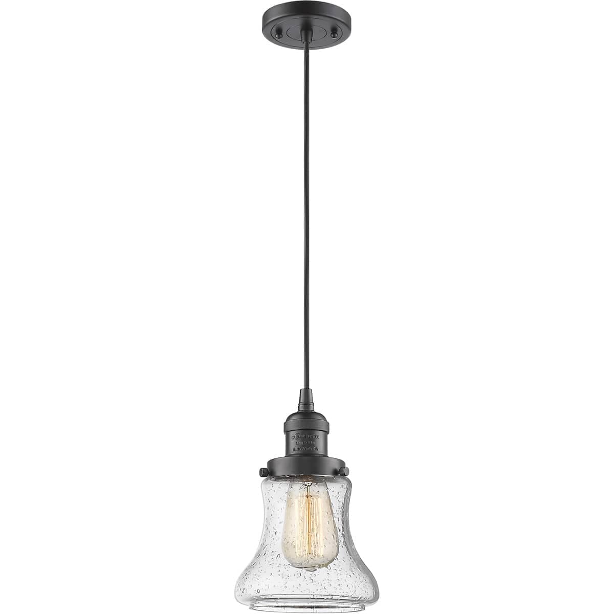 Innovations Lighting 1354082 201C-OB-G194-LED Franklin Restoration Bellmont Mini Pendant