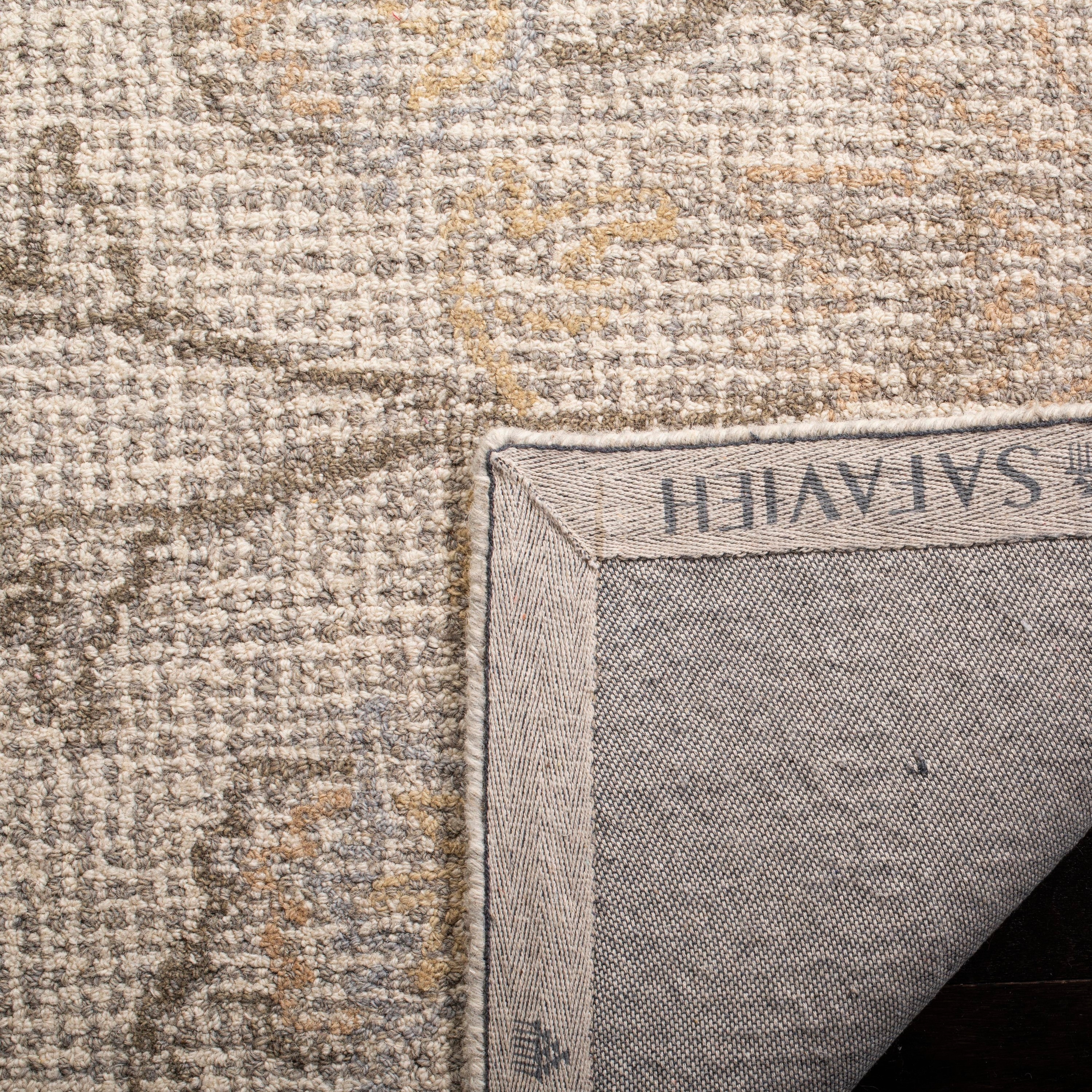Gray Abstract Hand-Tufted Wool 8' x 10' Area Rug