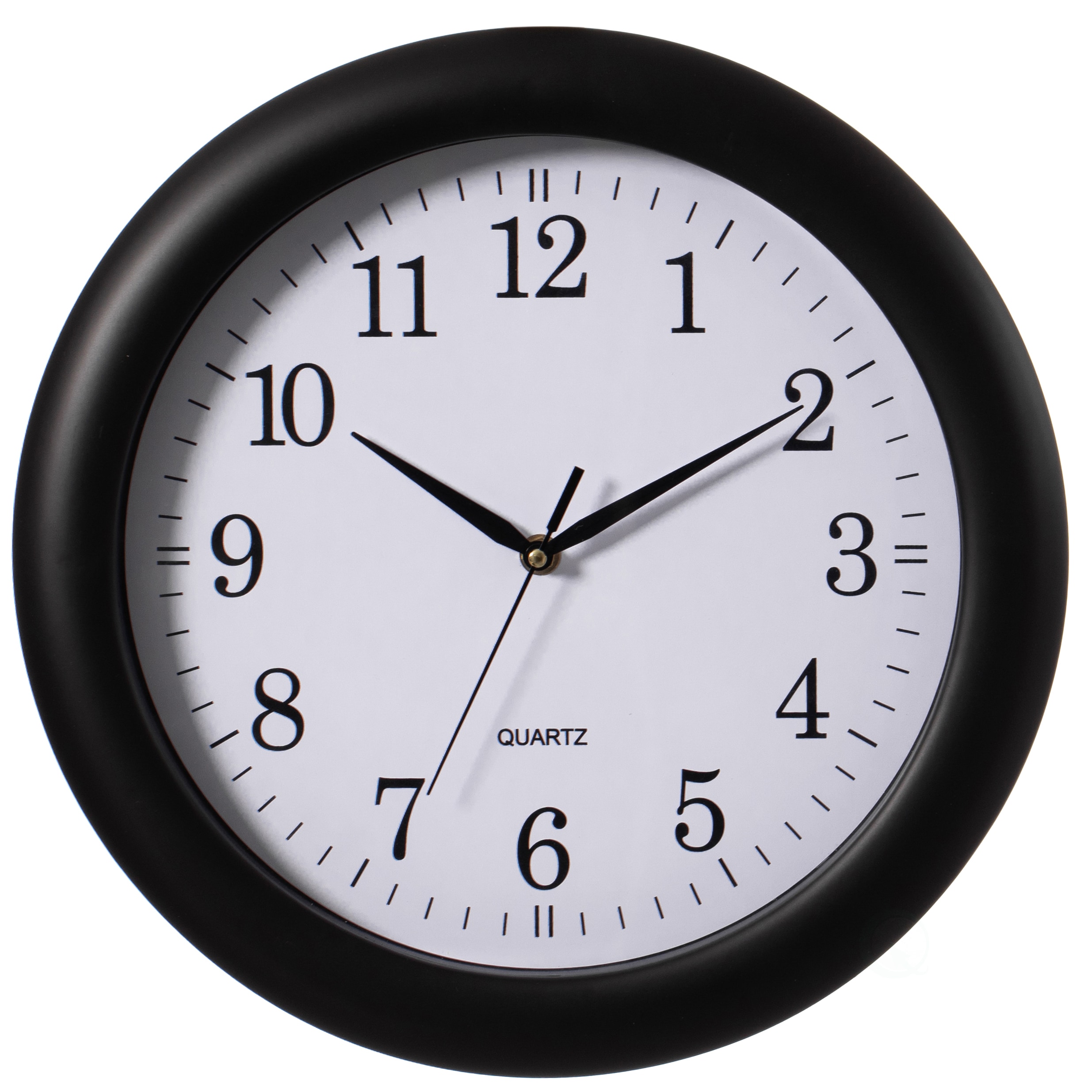 Clockswise QI004510.BK Analog Round Wall Modern