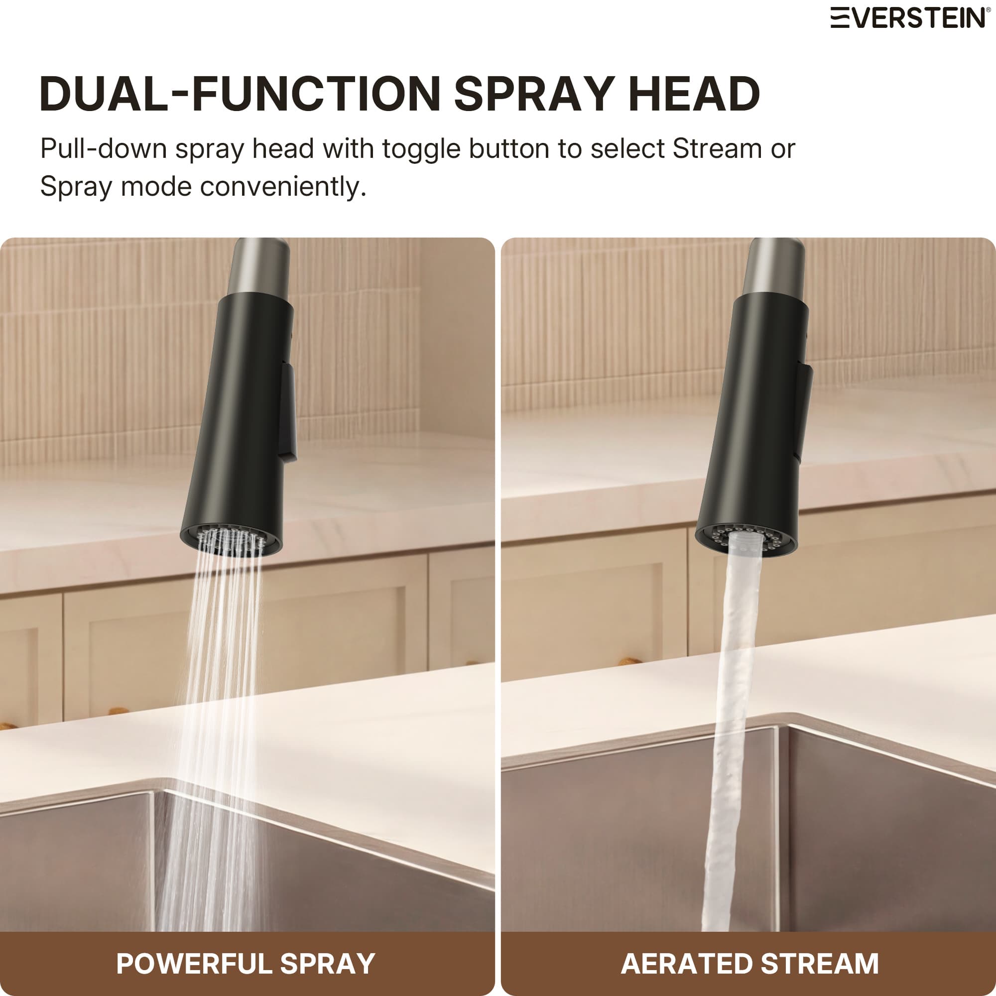 EVERSTEIN SFS-1300K-BK Kitchen-Faucets - View #6