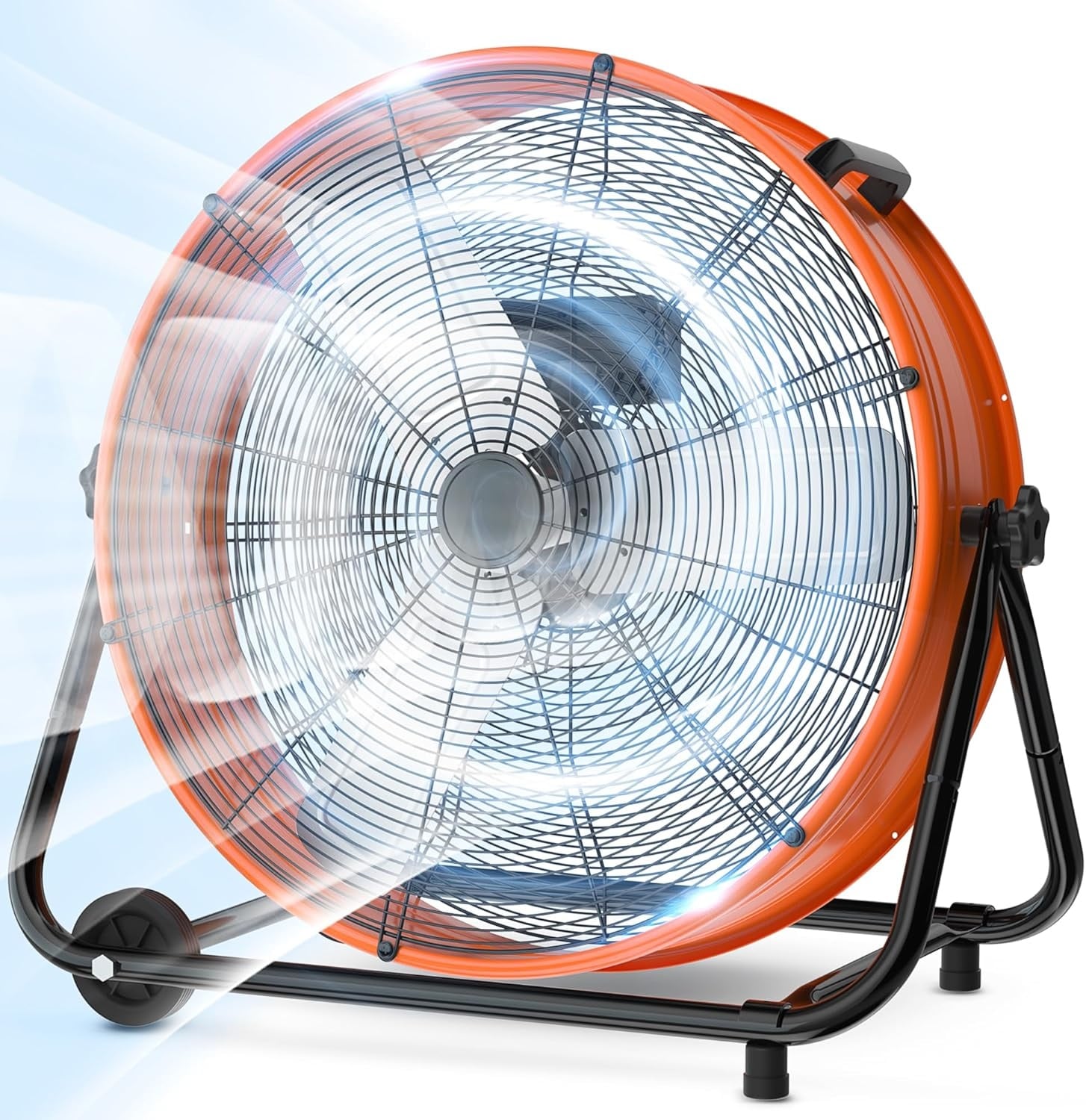 EdenDirect 24-in High Velocity Indoor Industrial Fan, in Orange