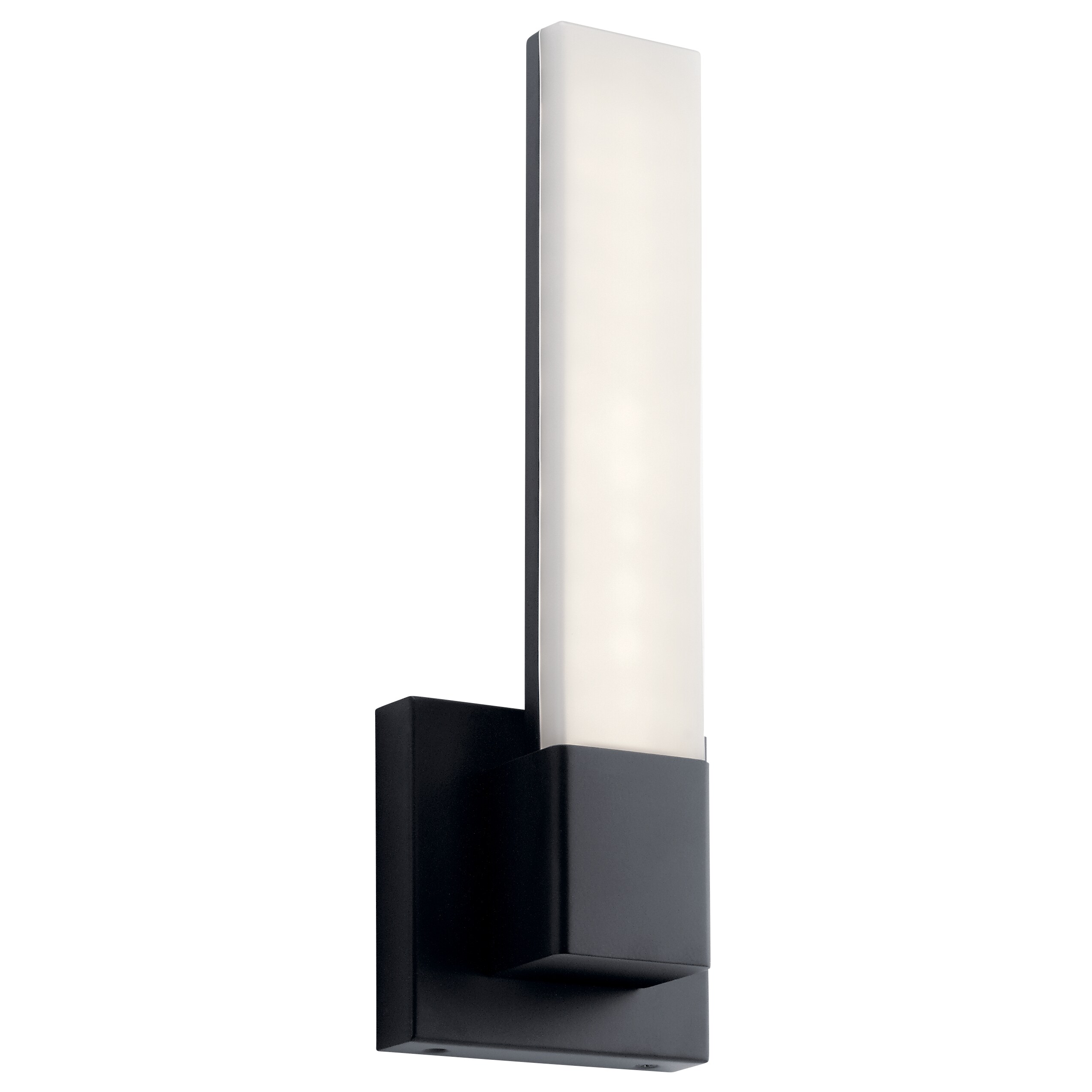 elan 84186 Neltev 5-in W 1 -Light Matte Black Integrated LED Wall Sconce