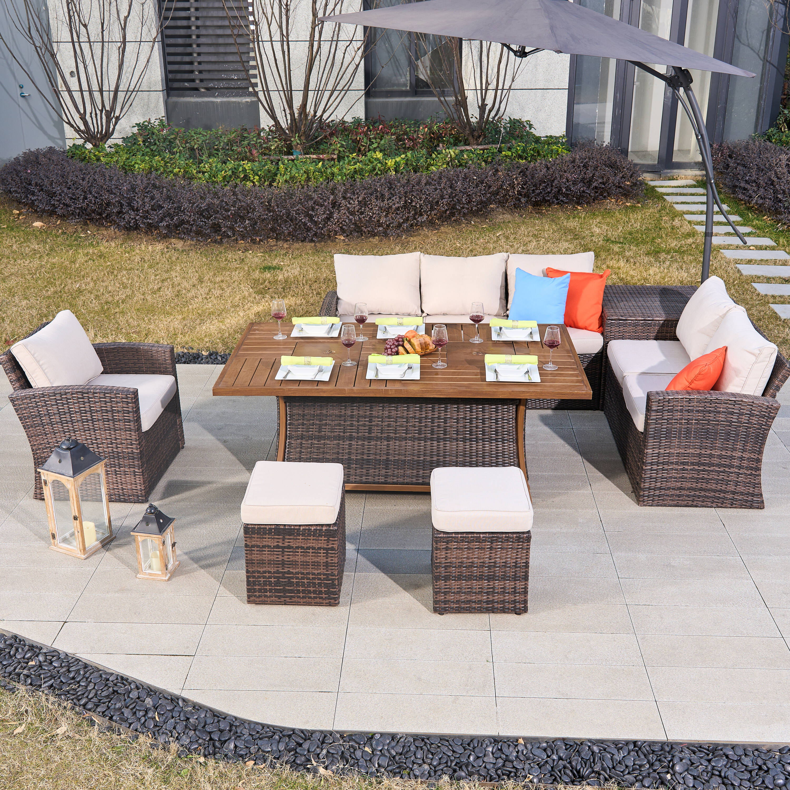 Direct Wicker DWG-2403BFI-BR Patio-Conversation-Sets - View #2