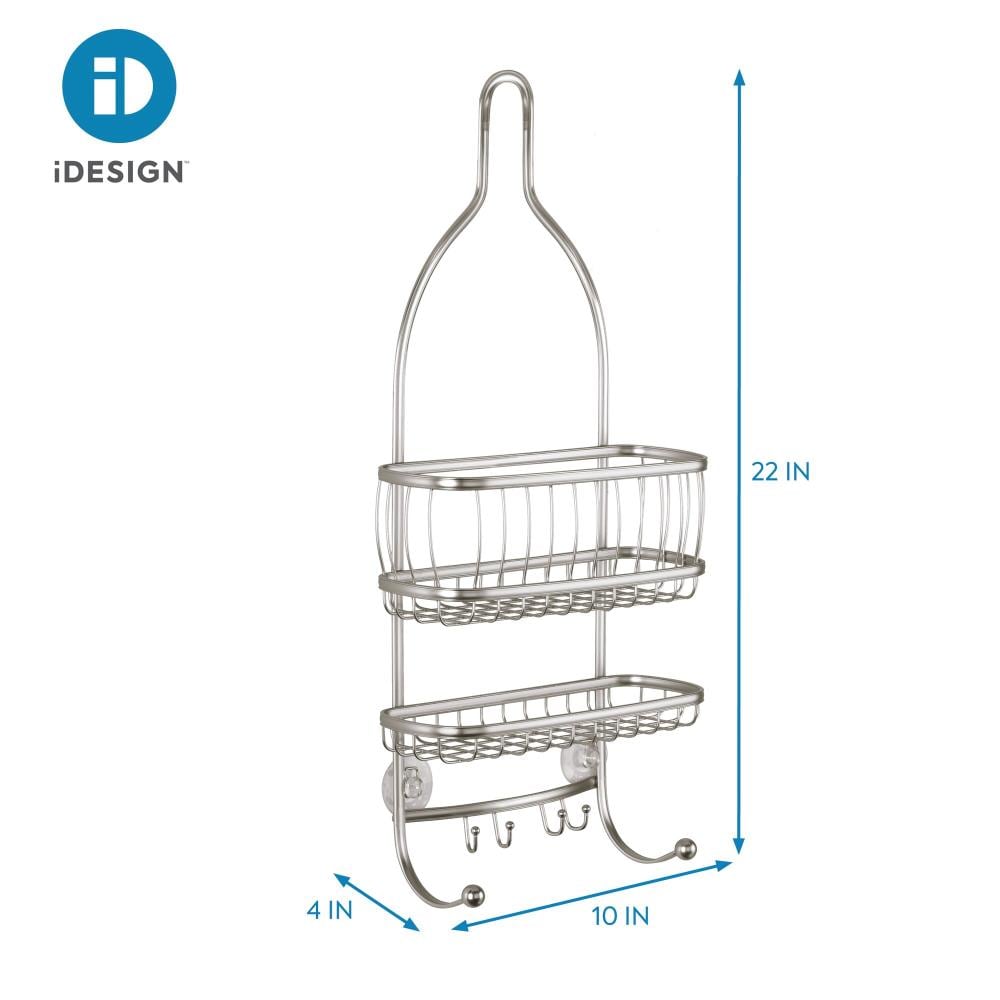 iDesign York Nickel Metal Bathroom Organizer in the Bathroom