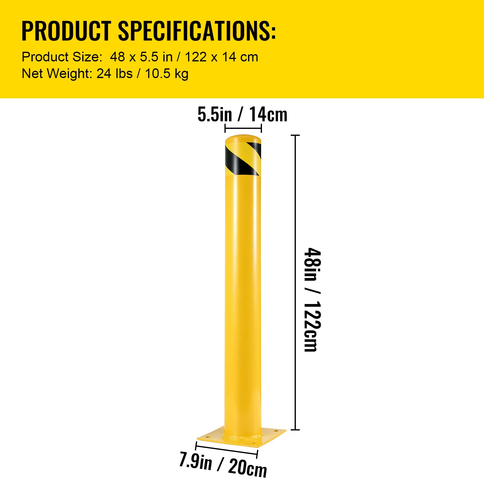 VEVOR SCAQZ48X5.5I00091V0 Commercial-Bollards - View #7