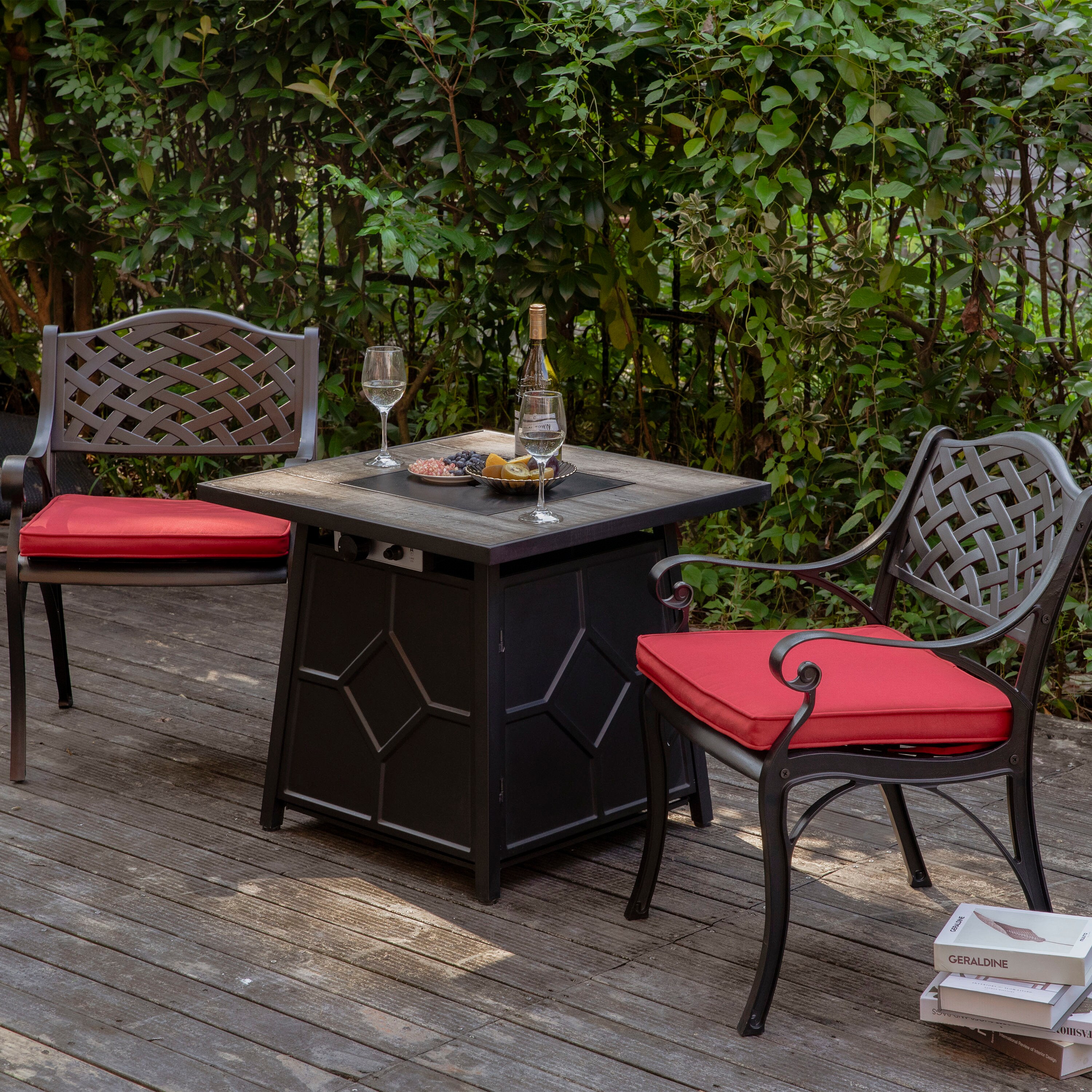 bistro fire pit set