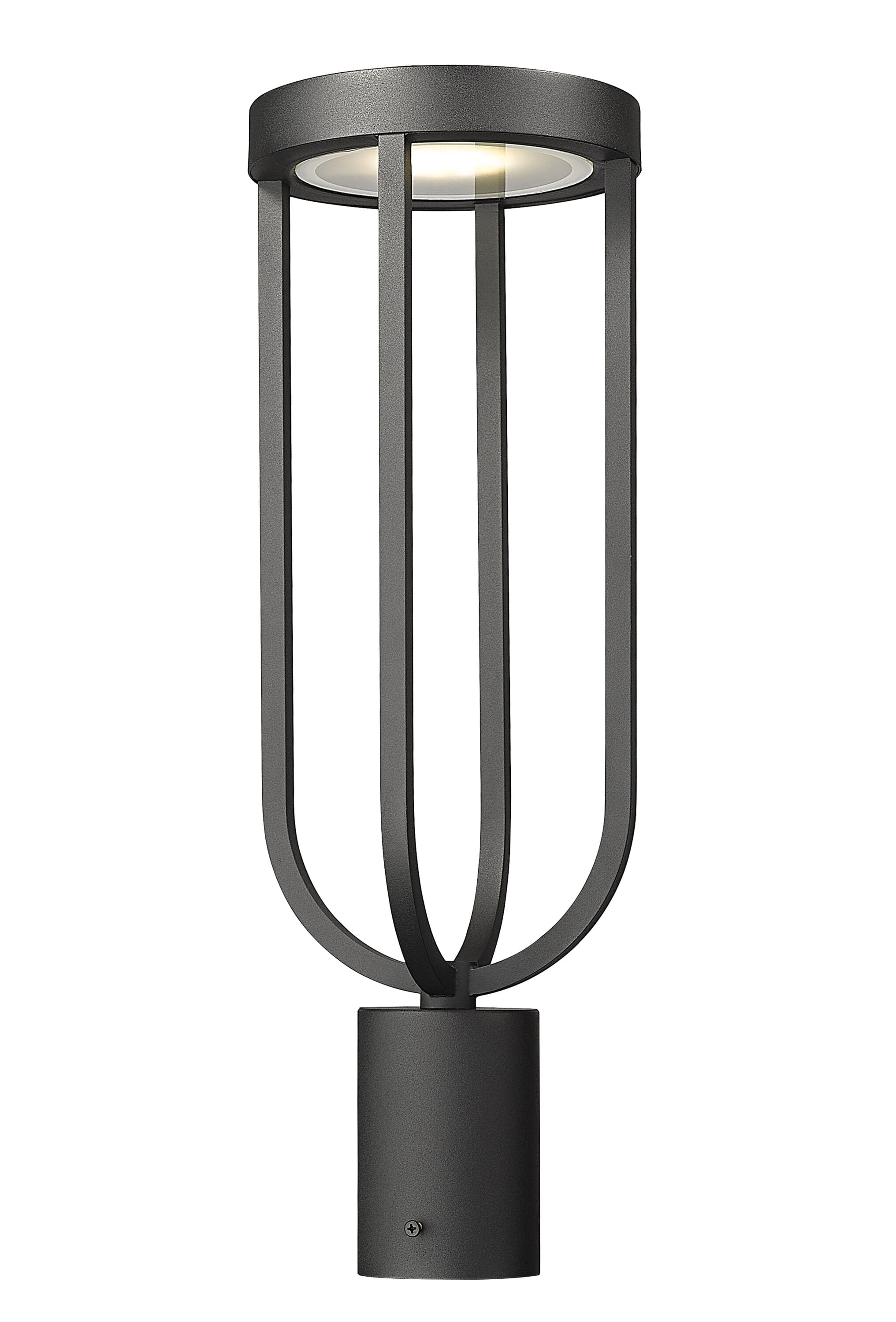 Z-Lite 5005PHM-BK-LED Leland 21-Inches H Black Hardwired LED Post light