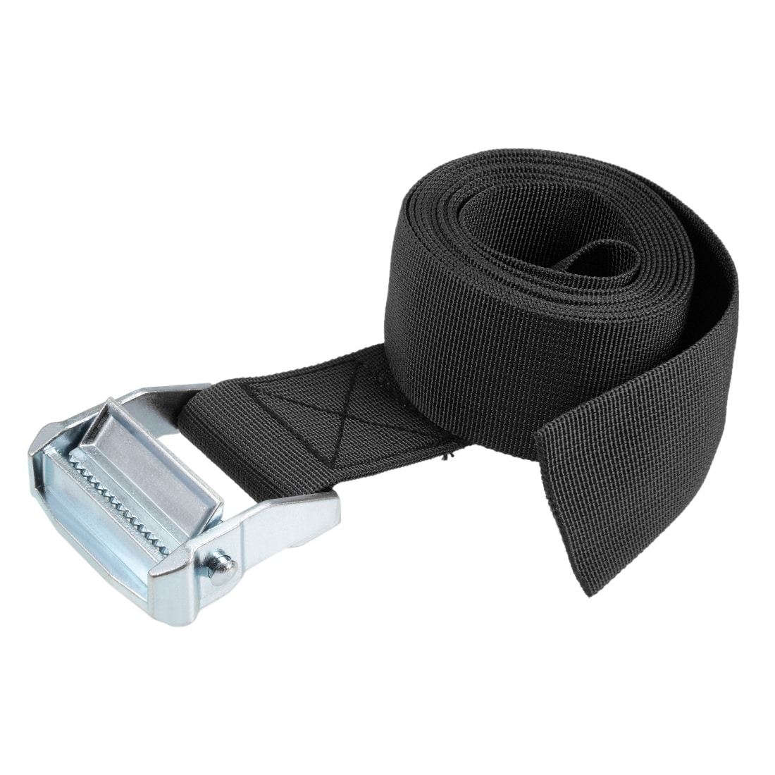 Unique Bargains Tie Down Strap Cam Buckle Lashing Strap 2inch x 8Ft 1100lb 500Kg Load Polypropylene for Moving Securing Cargo Black #S26031202UX0968