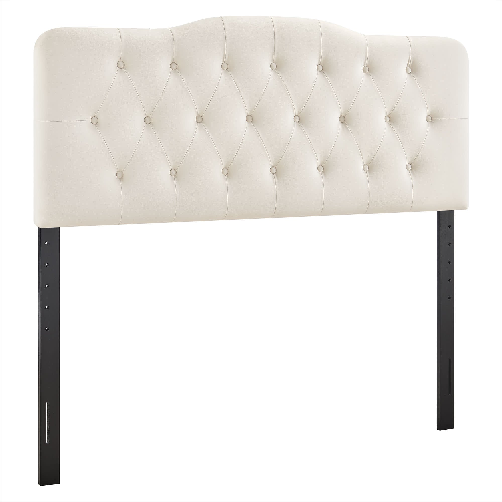  Annabel Stain-Resistant Performance Velvet Full Headboard in Alabaster