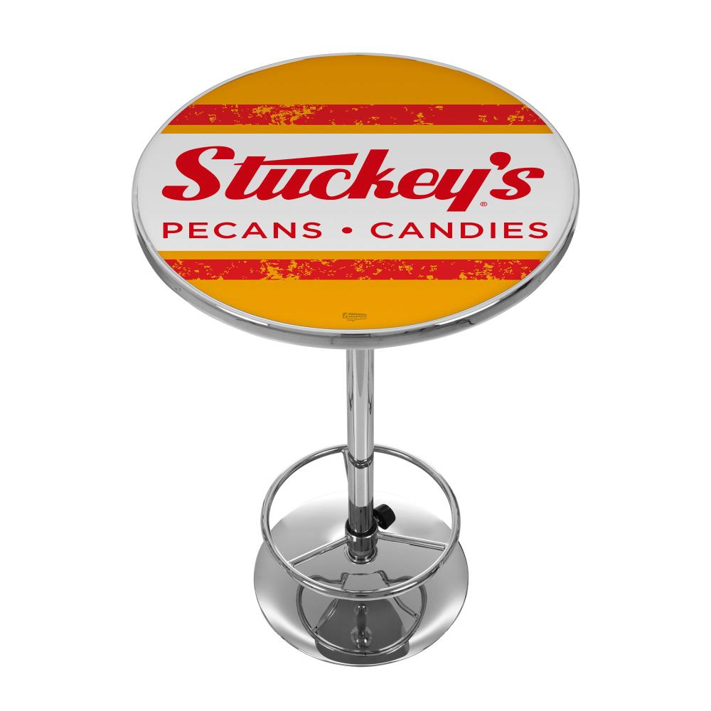 Trademark Gameroom AR2000-STUC-V Pub Tables Chrome Round Traditional Bar Table, Composite with Metal Base