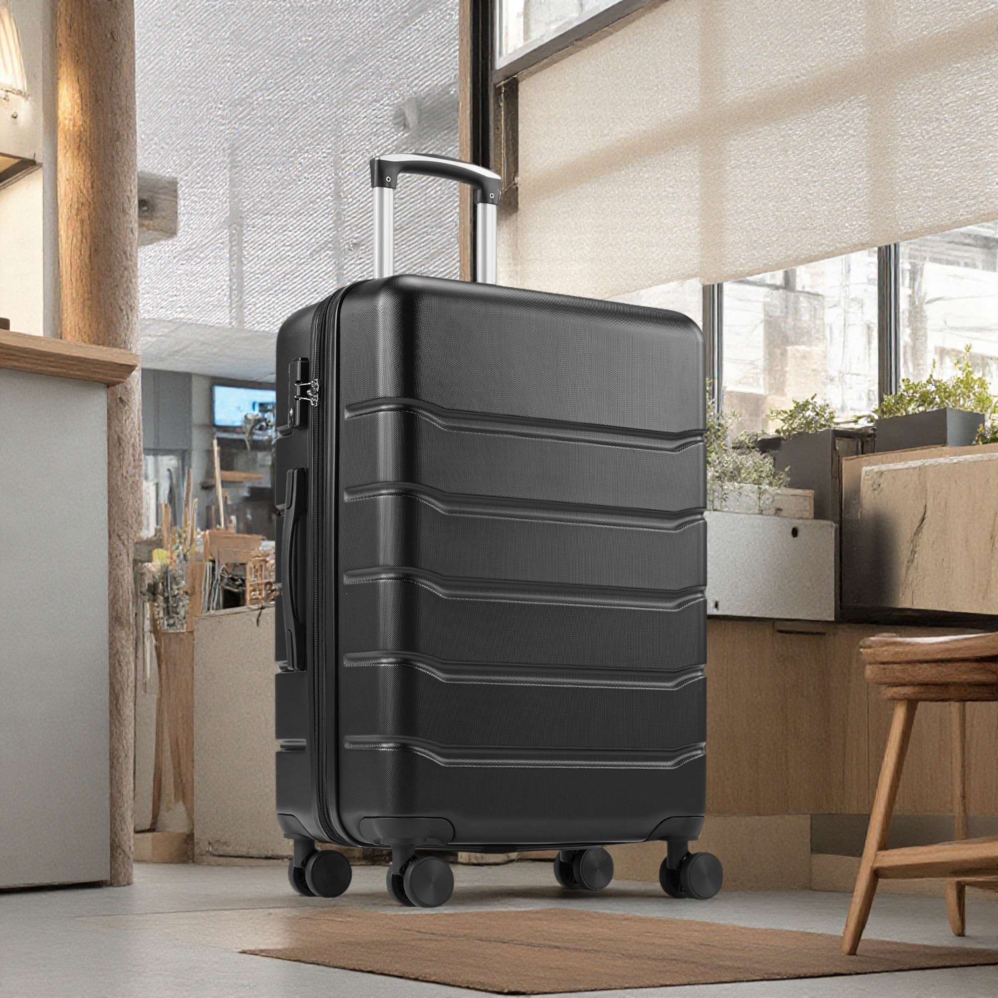 GlasFlength 24 Inch Luggage Expandable Hardside Suitcase Carry On