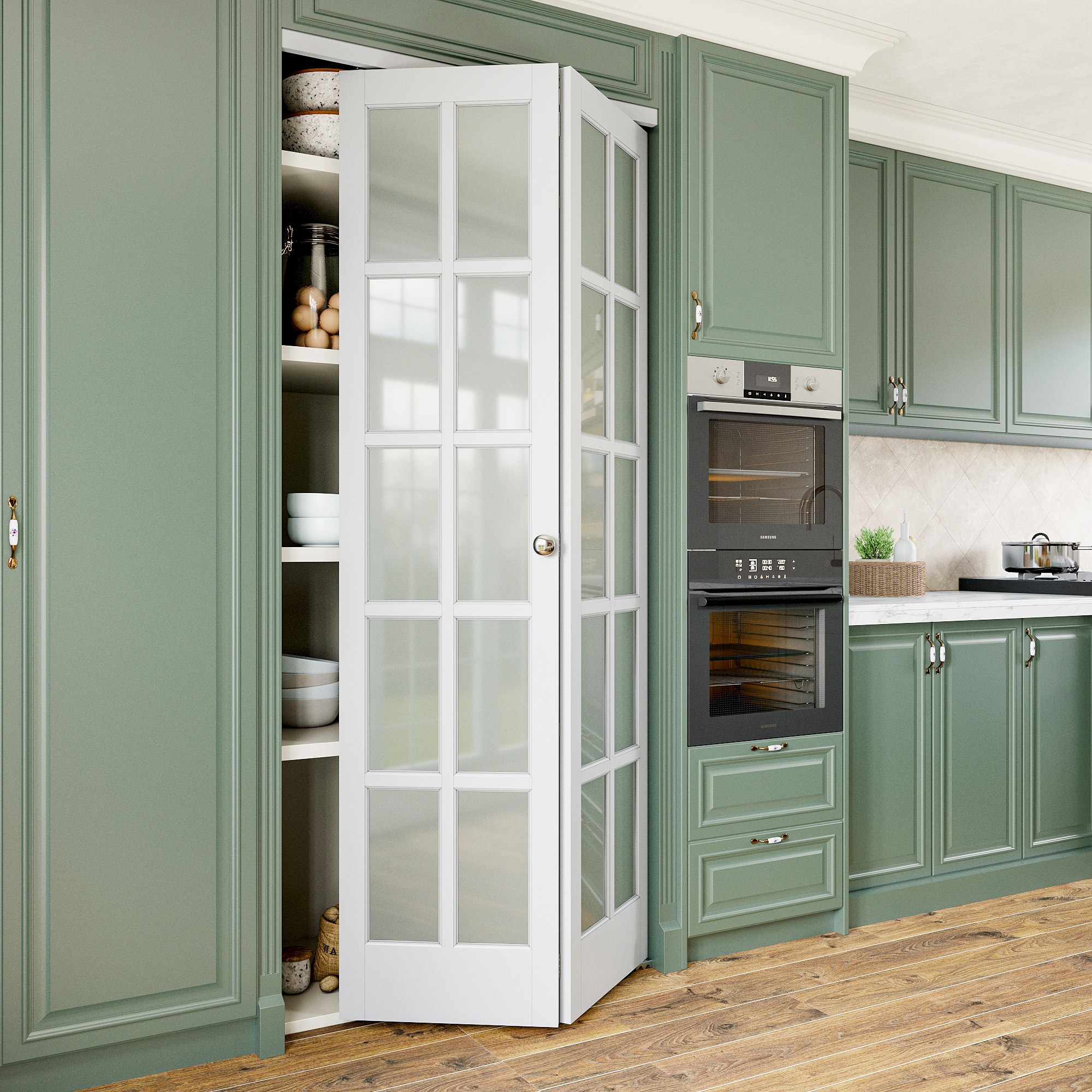 AINLARRY ZD-10G-WT-36 Bifold-Sliding-Closet-Doors - View #10