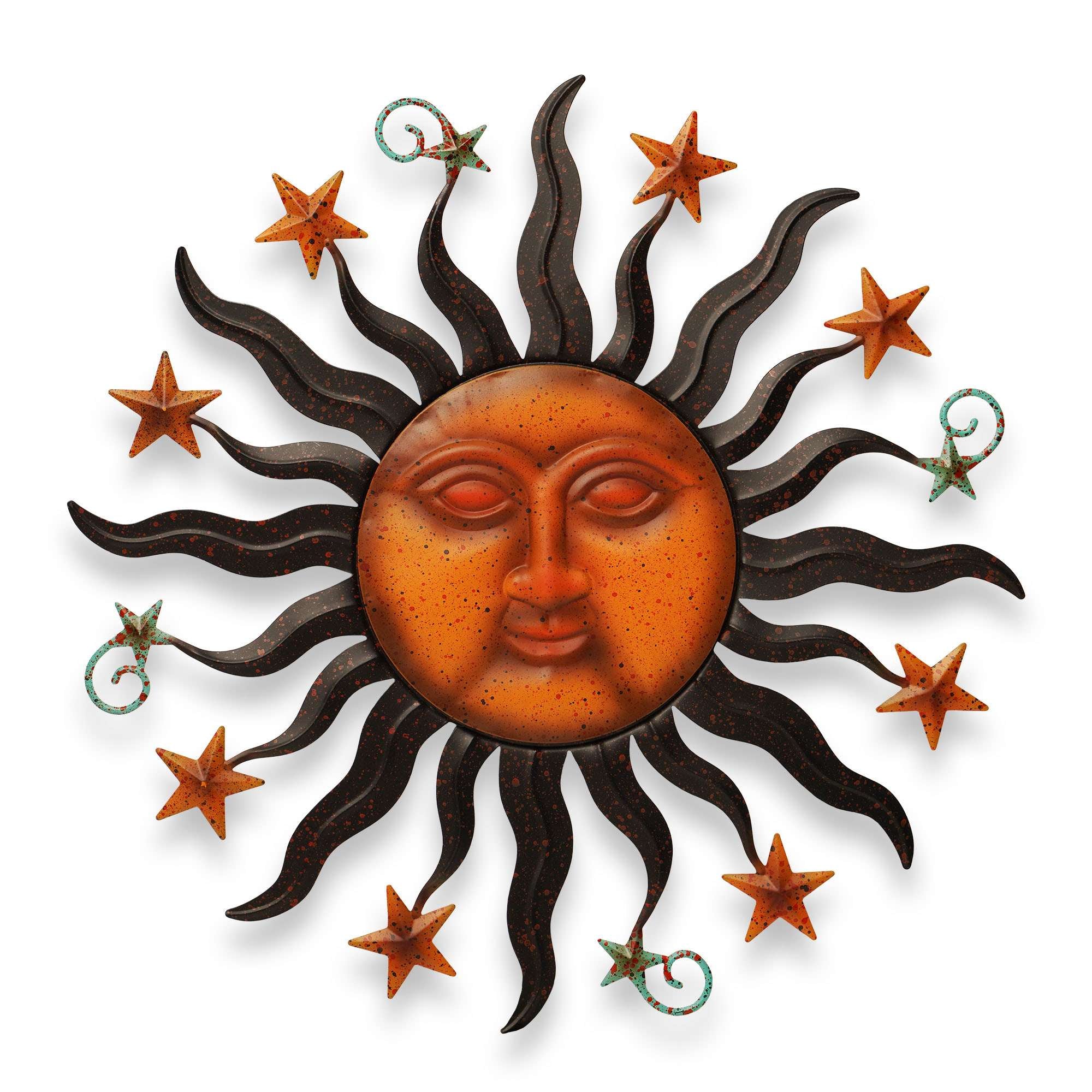 G128 24-in W x 24-in H Metal Sun Cute Face Wall Accent