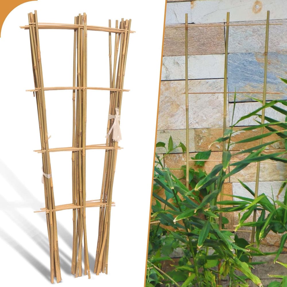 EFCUT 3 ft Bamboo Plant Trellis Natural Garden Trellis for Climbing Plants Vine Support for Potted Plants Indoor and Outdoor