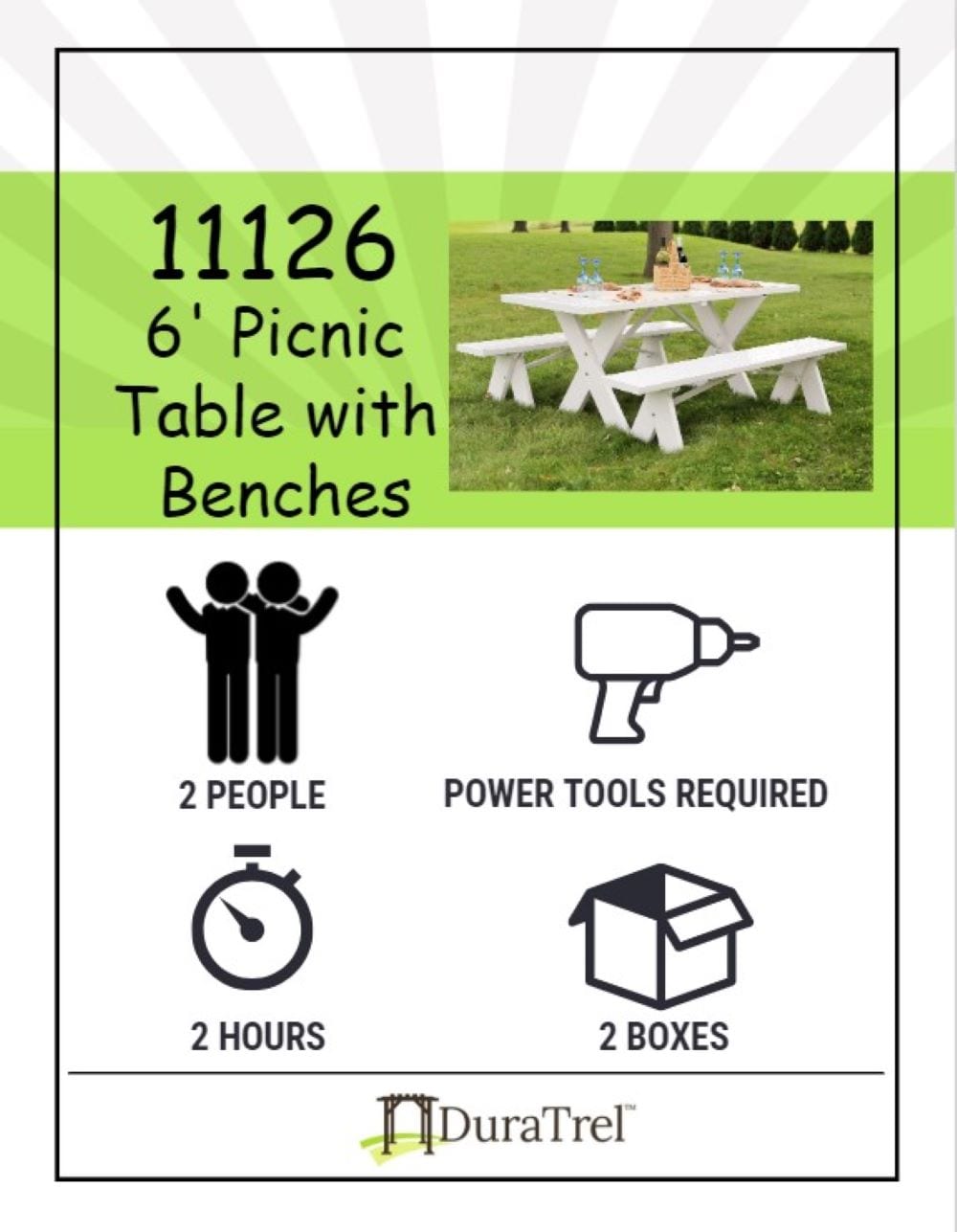 DuraTrel 11126 Picnic-Tables - View #3