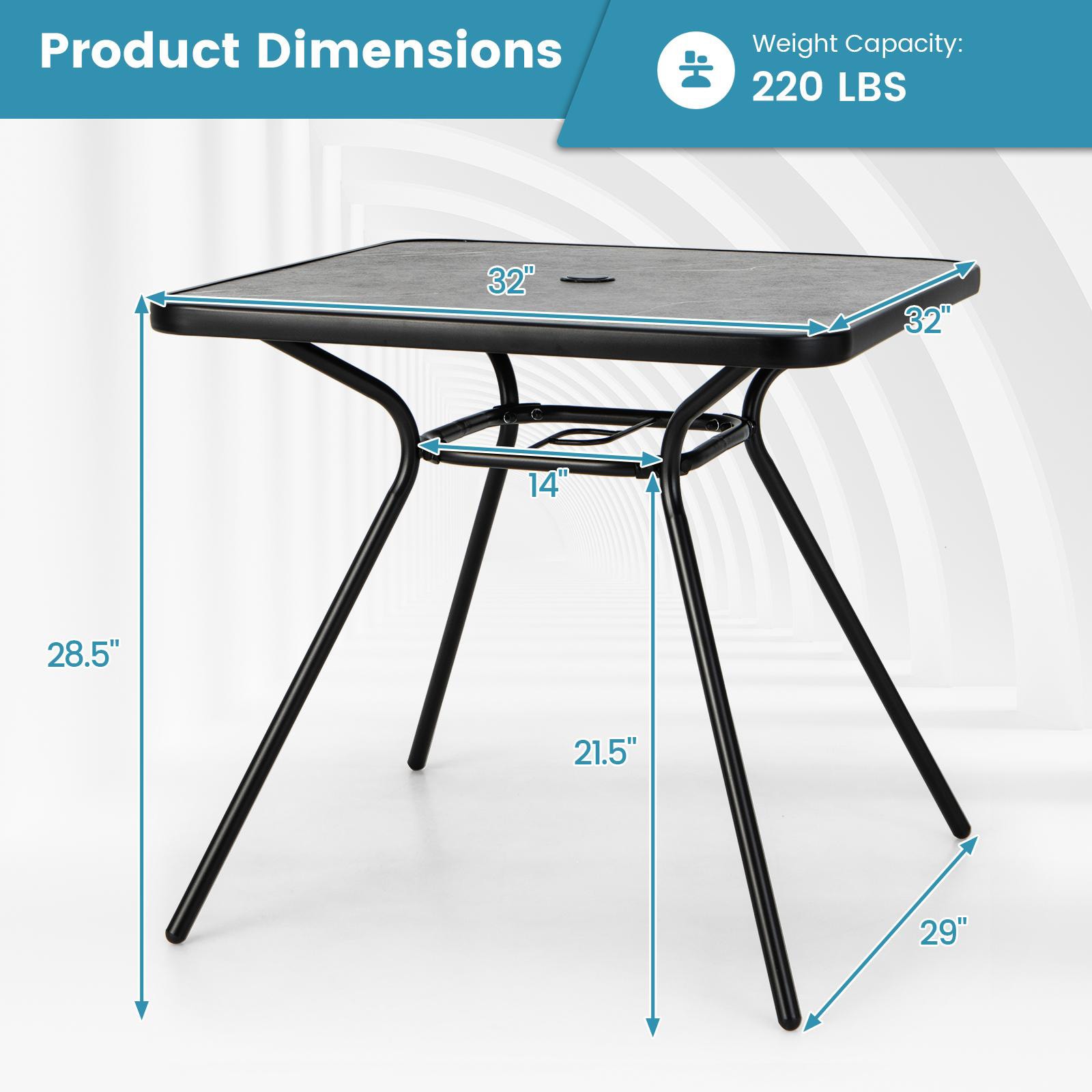 Costway NP11155GR Patio-Tables - View #2