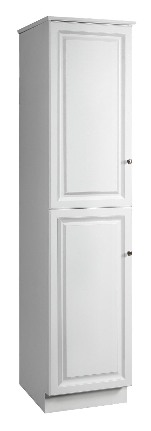 Tall Bathroom Storage Cabinet with Glass Doors,Open Compartment Adjustable  Shelves, Bathroom Kitchen Large Linen Cabinet, White 